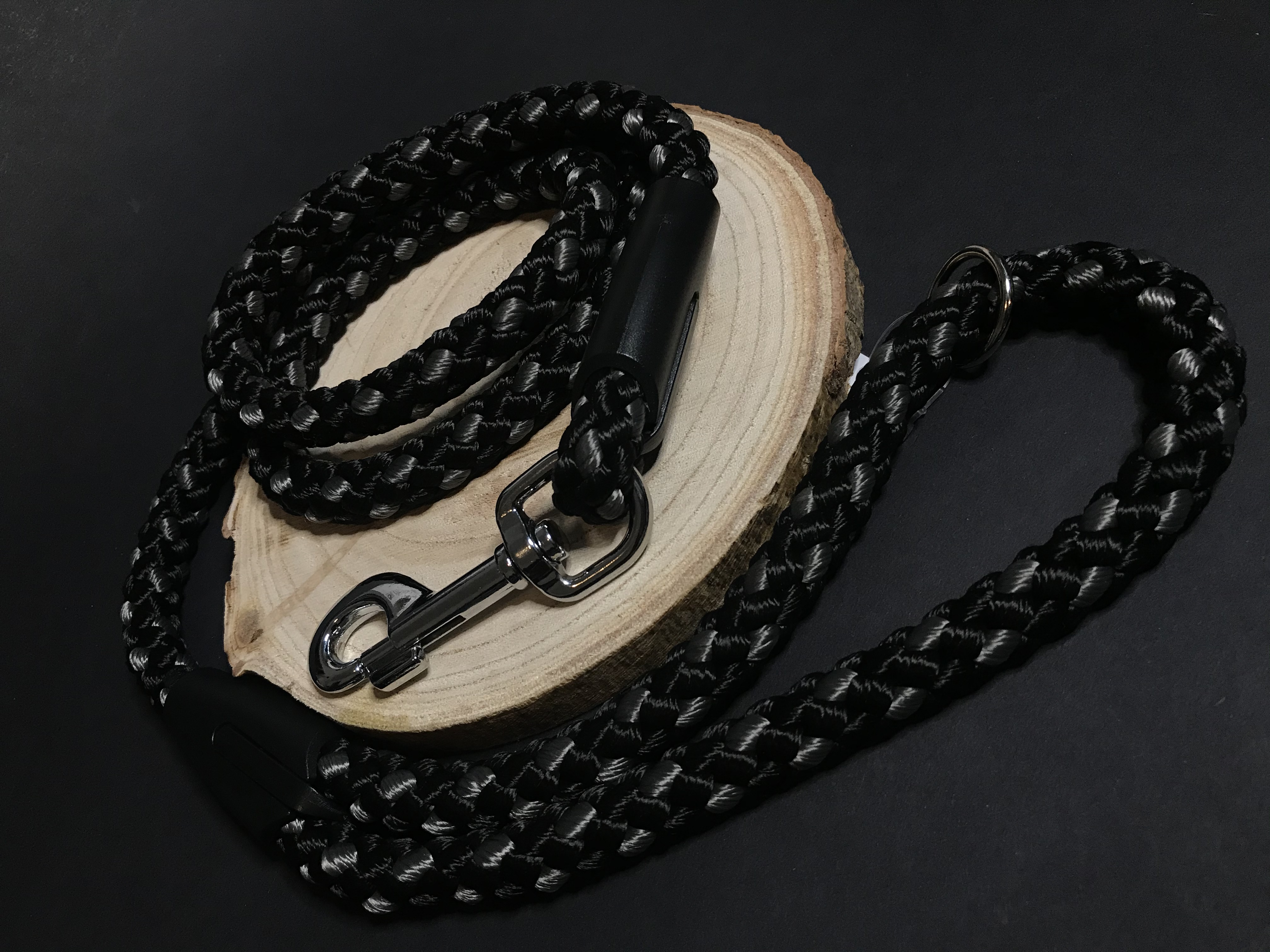 Palkar vodítko pre psov 150 cm x 14 mm čierno - sivá