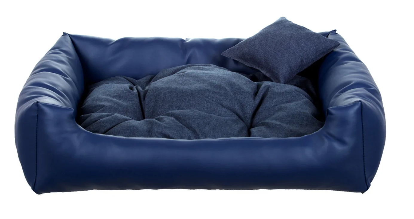 ELEGANT obdĺžnikový pelech pre psa, tmavomodrý - 55 cm x 45 cm