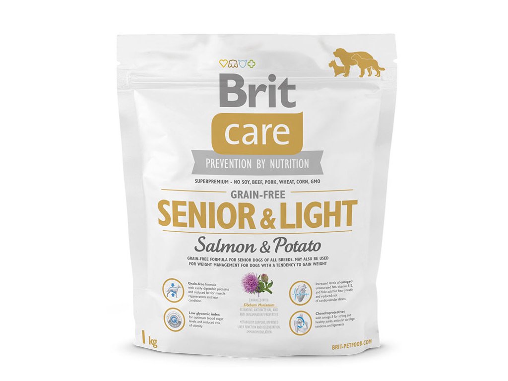 Brit Care Grain-free Senior & Light Salmon & Potato 1kg