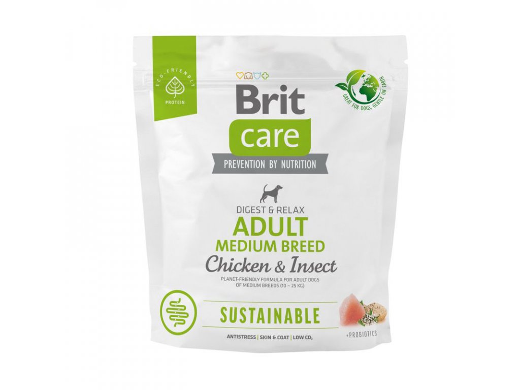 Brit Care Dog Sustainable Adult Medium Breed 1kg 