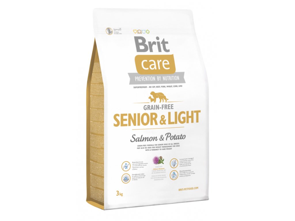 Brit Care Grain-free Senior & Light Salmon & Potato 3kg