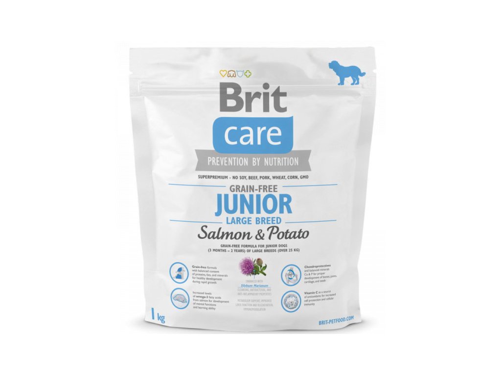Brit Care Grain-free Junior Large Breed Salmon & Potato 1kg