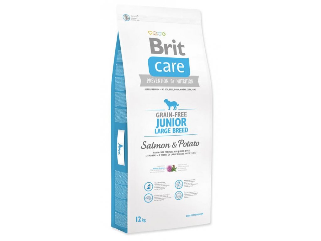 Brit Care Grain-free Junior Large Breed Salmon & Potato 12kg 