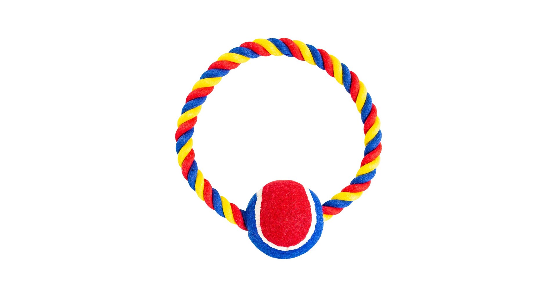 Bavlnený kruh HipHop s tenisákom 6 cm, 18 cm / 140 g červená, modrá, biela