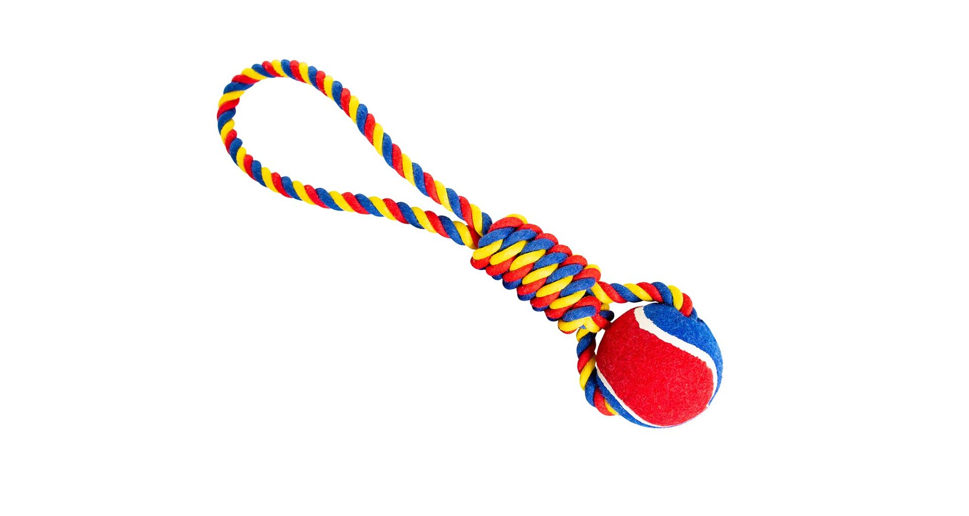 Vrhacie preťahovadlo HipHop s tenisákom 6 cm, 36 cm /130 g zelená, modrá, žltá