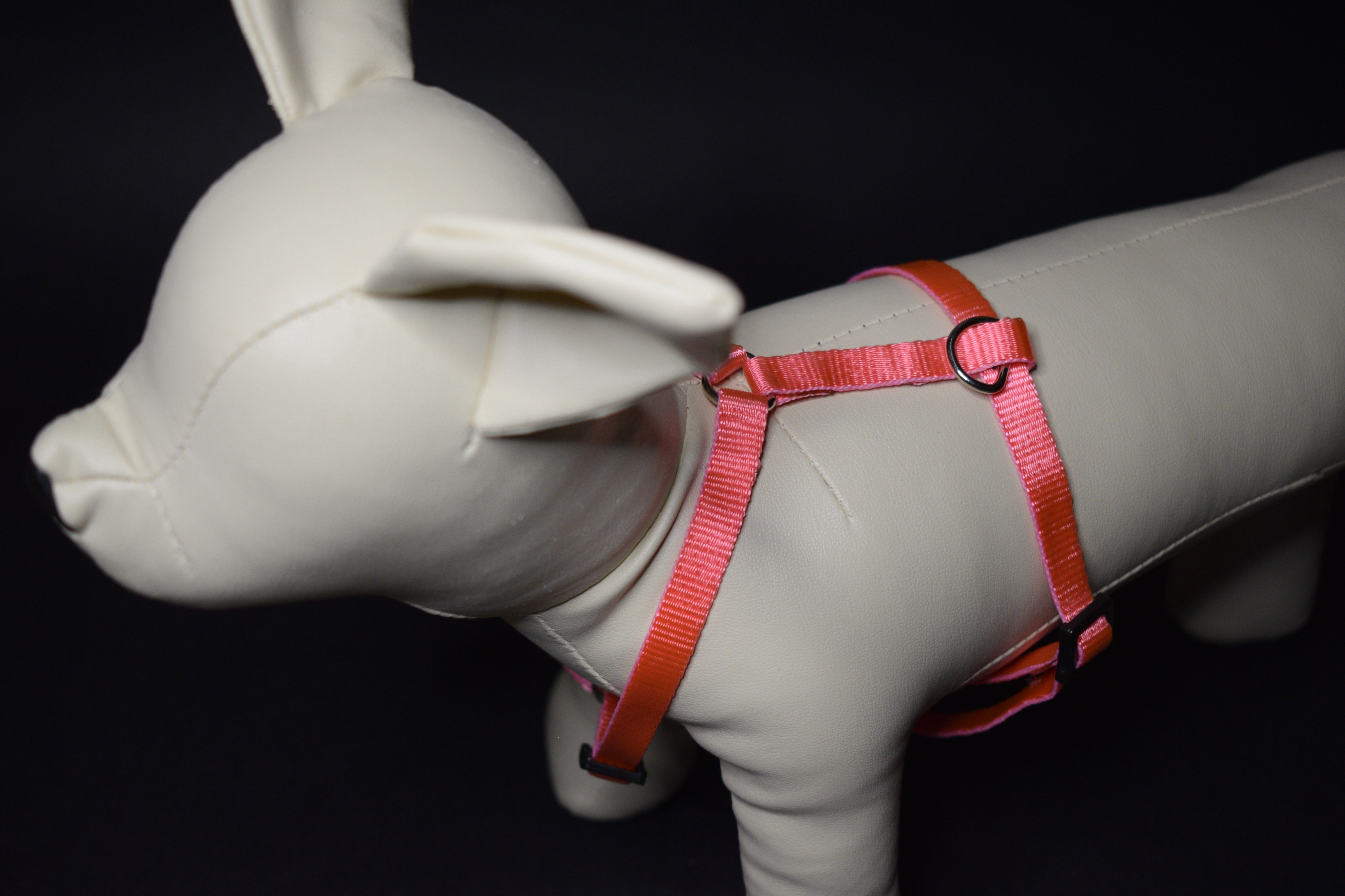 Palkar klasický postroj pre psov 22 cm - 40 cm veľ. 1 ružová