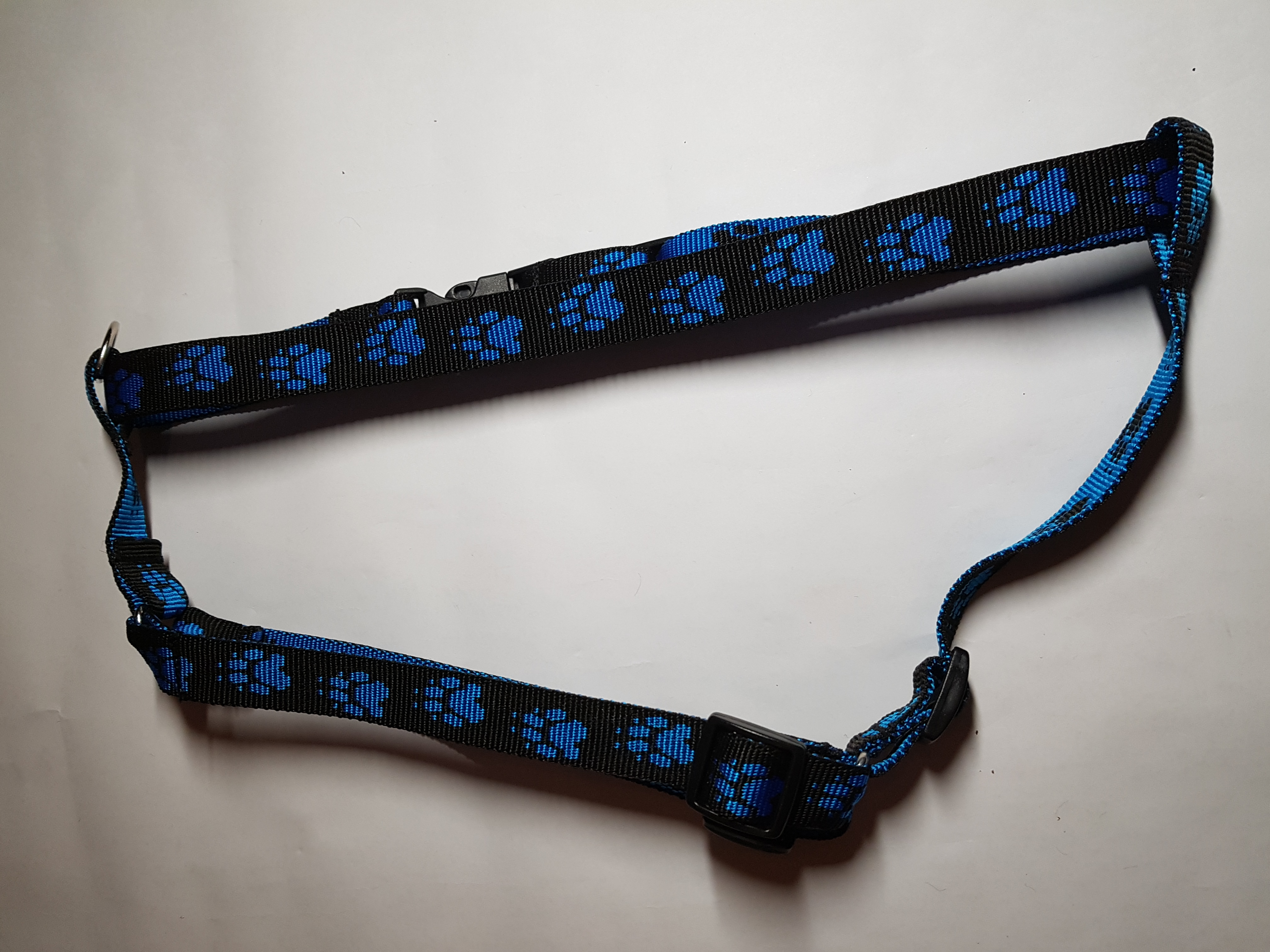 Palkar klasický postroj pre psov 52 cm - 90 cm veľ. 4 čierno-modrá s labkami