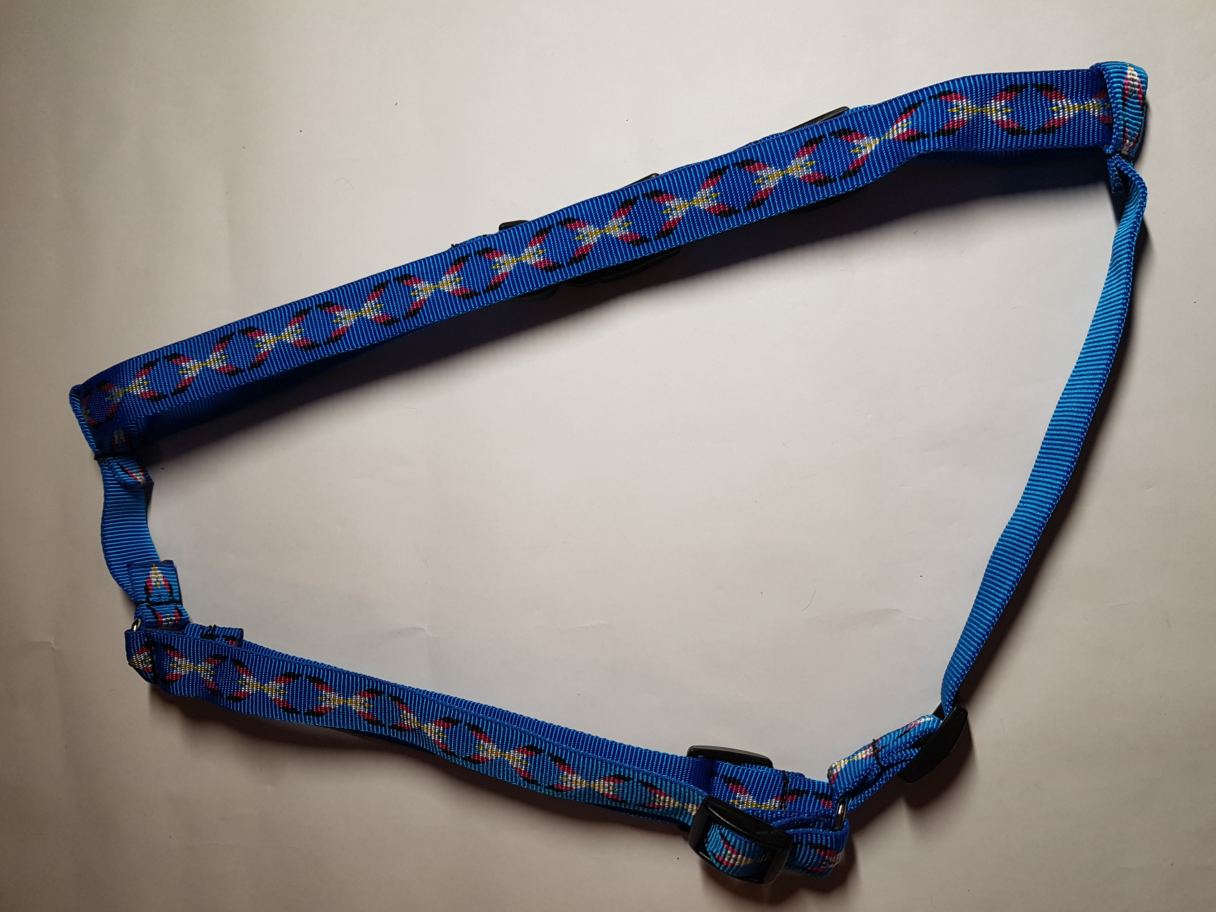 Palkar klasický postroj pre psov 52 cm - 90 cm veľ. 4 modrá s indiánom