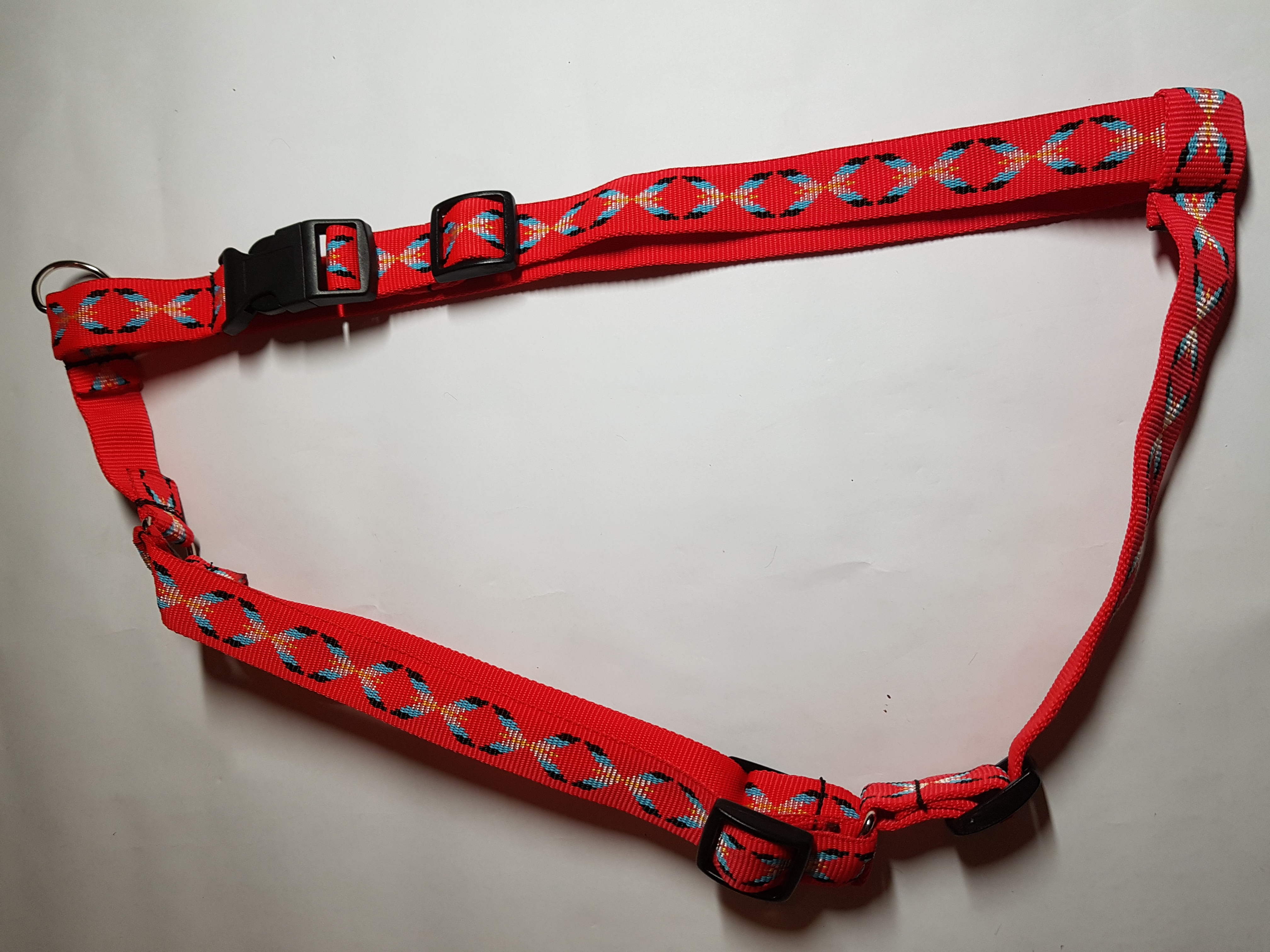 Palkar klasický postroj pre psov 52 cm - 90 cm veľ. 4 červená s indiánom