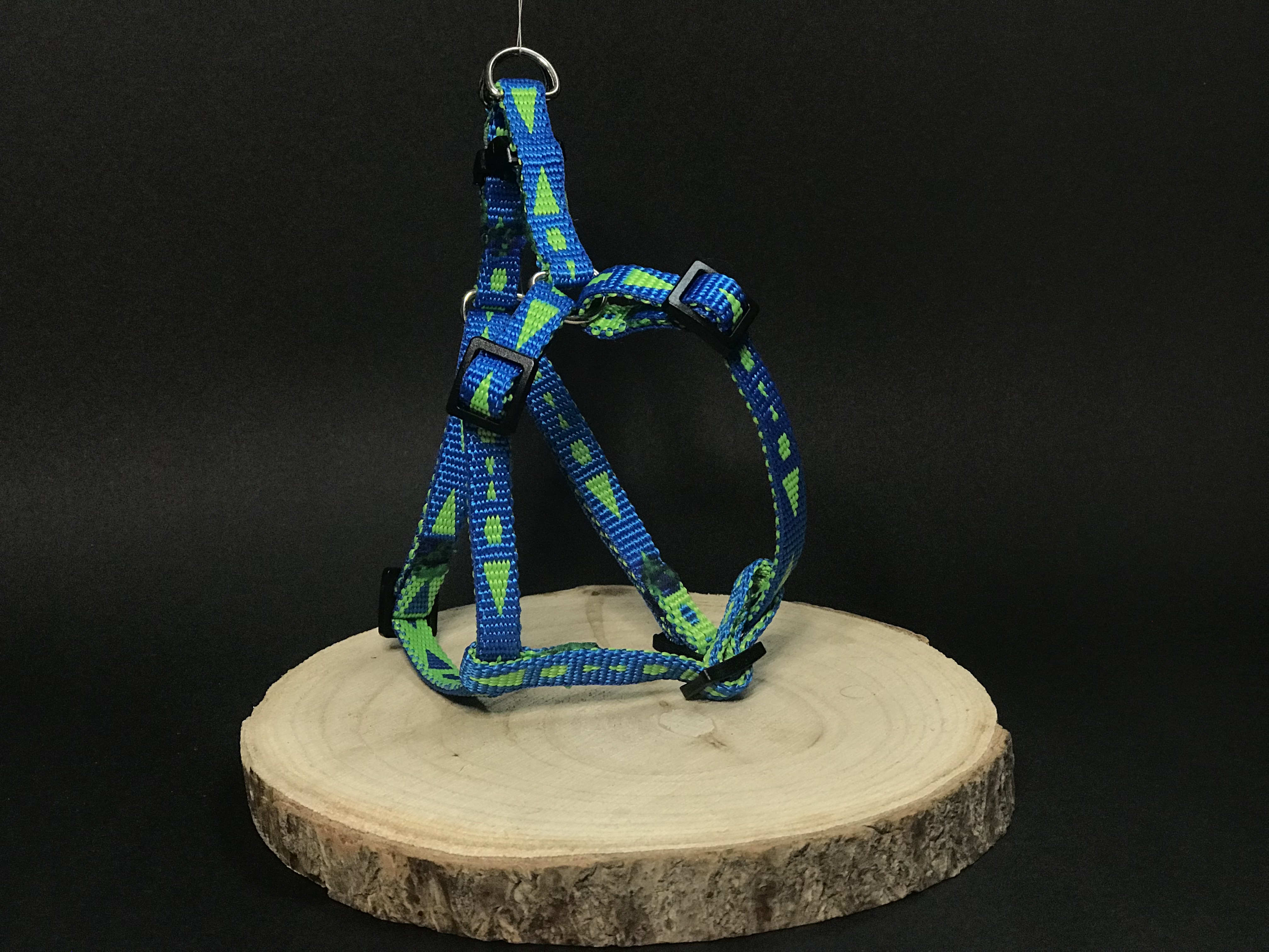 Palkar motýlik postroj pre psov 28 cm - 40 cm veľ. 1 modro-zelená s šípkami