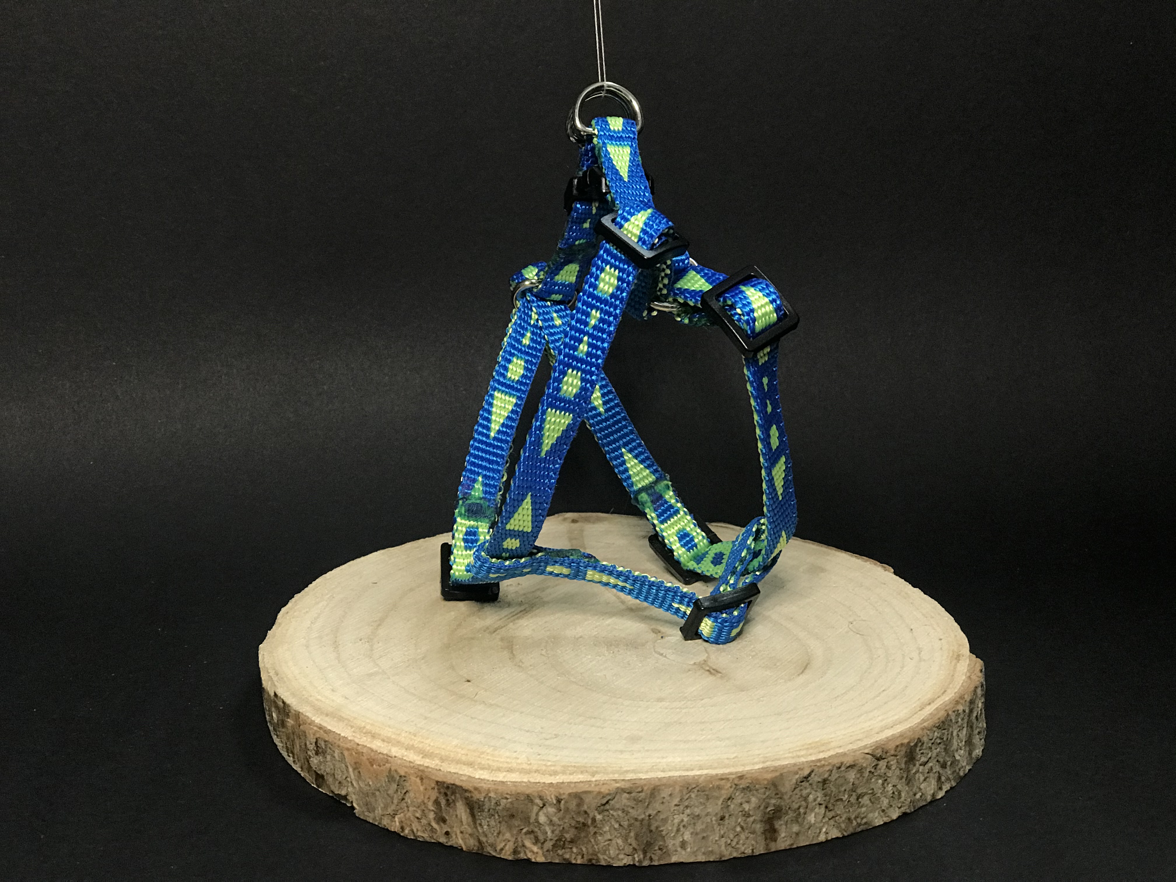 Palkar motýlik postroj pre psov 28 cm - 40 cm veľ. 1 modro-žltá s šípkami