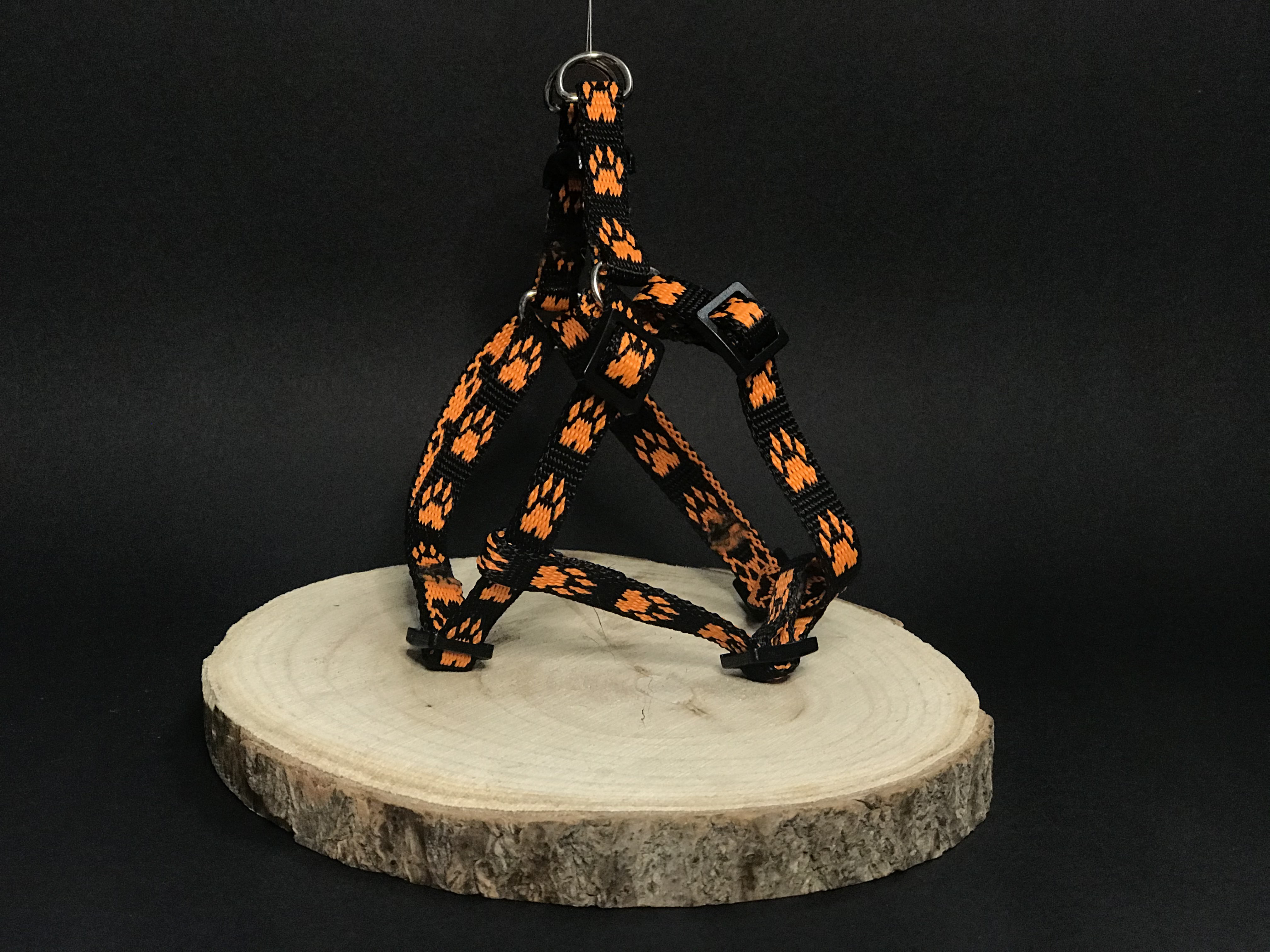 Palkar motýlik postroj pre psov 28 cm - 40 cm veľ. 1 čierno-oranžová s labkami