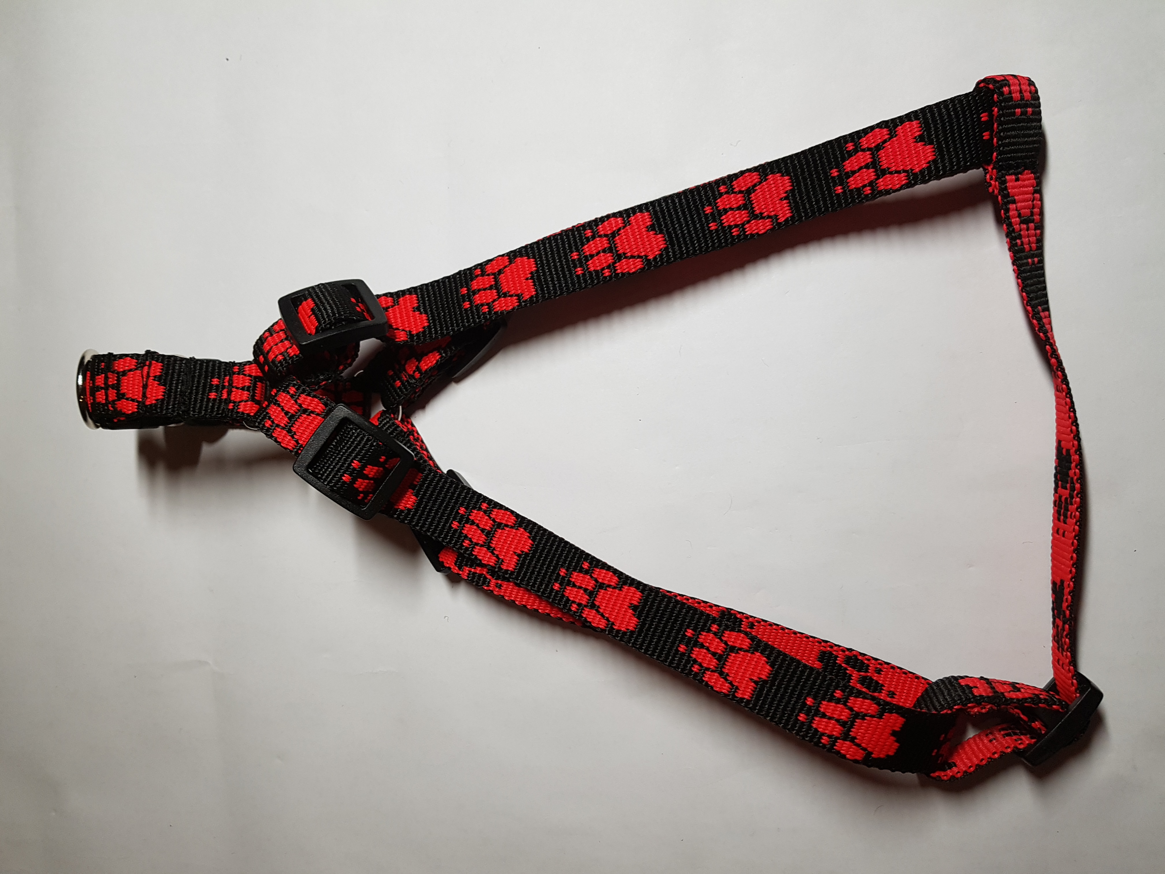 Palkar motýlik postroj pre psov 48 cm - 72 cm veľ. 4 čierno-červená s labkami