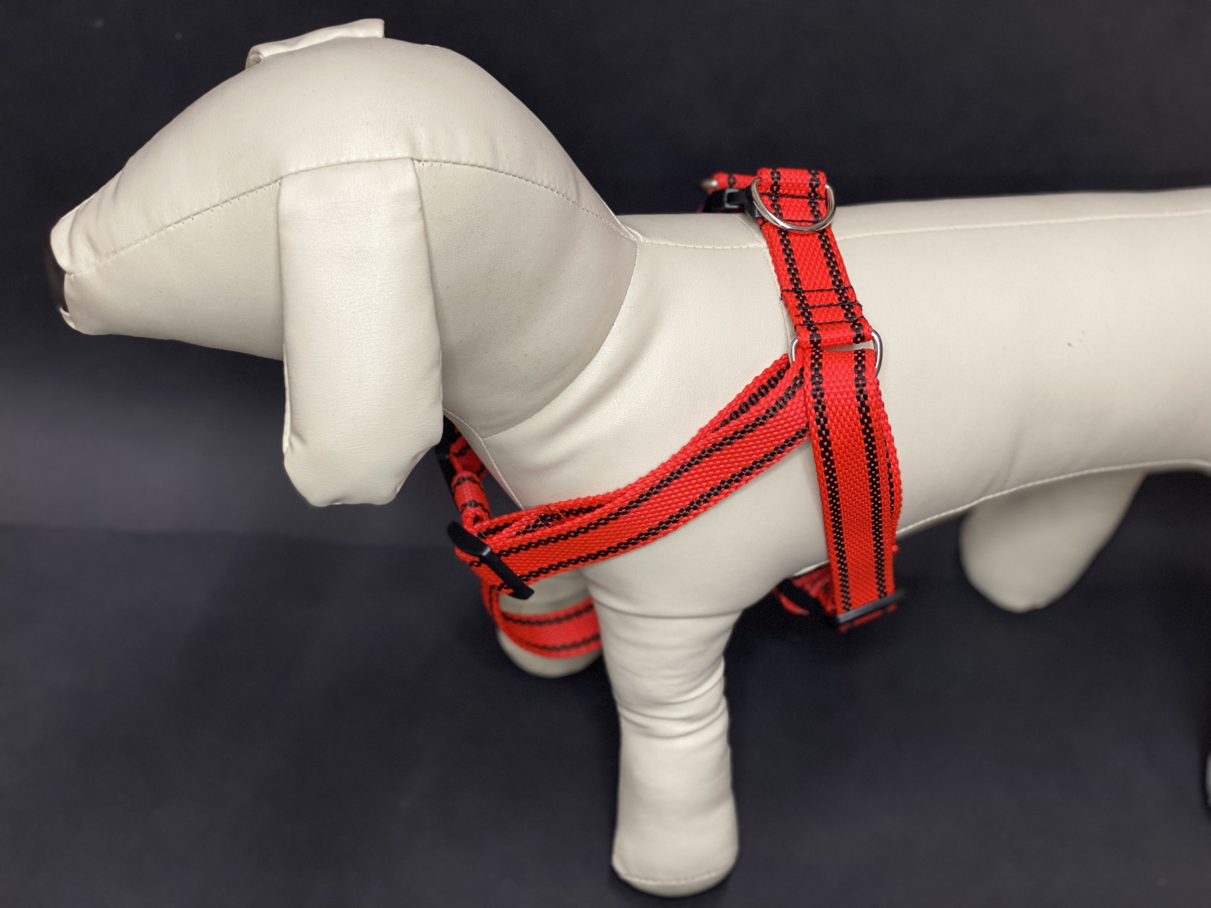 Palkar motýlik postroj pre psov 58 cm - 87 cm veľ. 5 červená s páskami