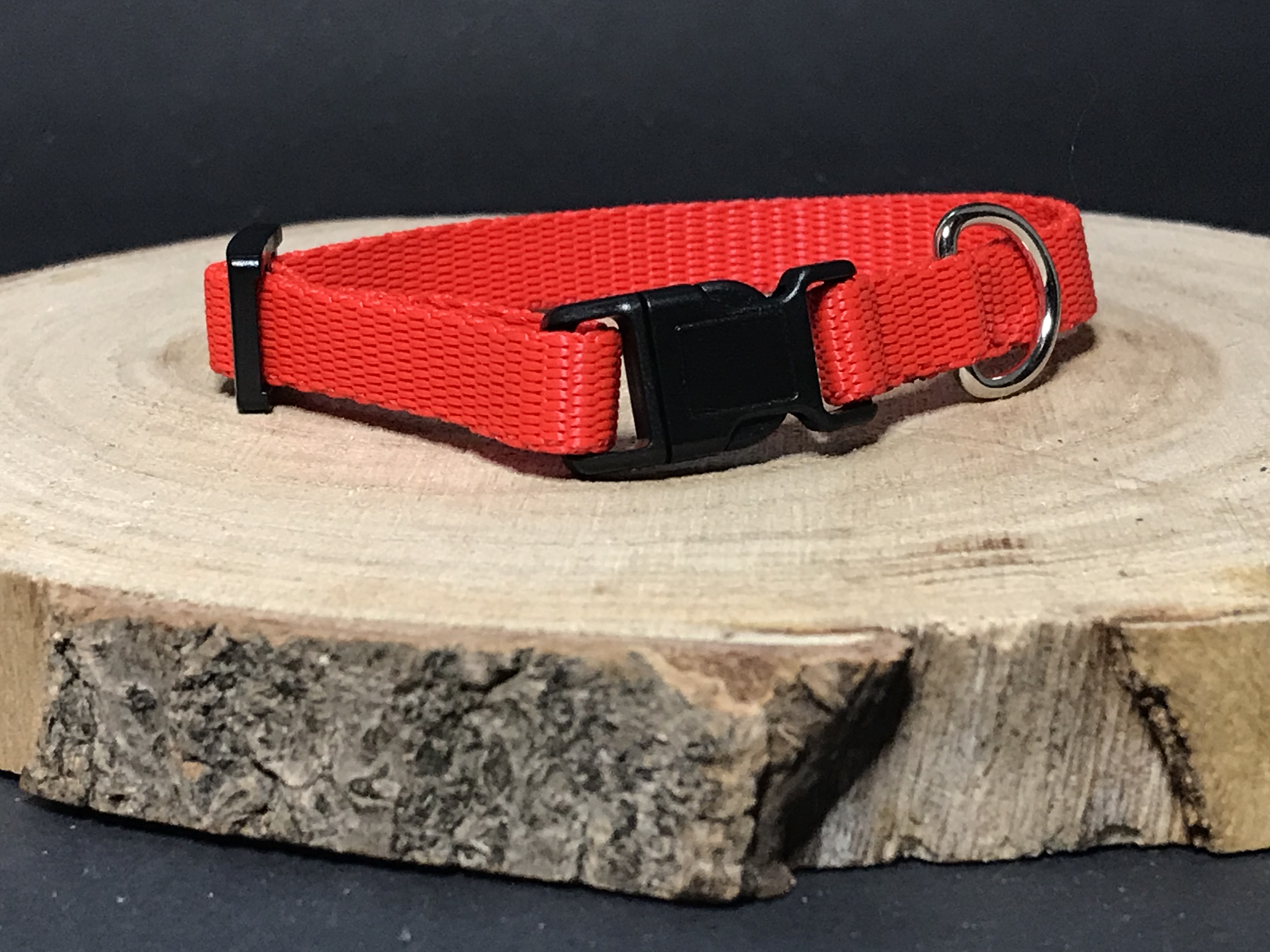 Palkar obojok z popruhu pre psov 25 cm x 10 mm červená