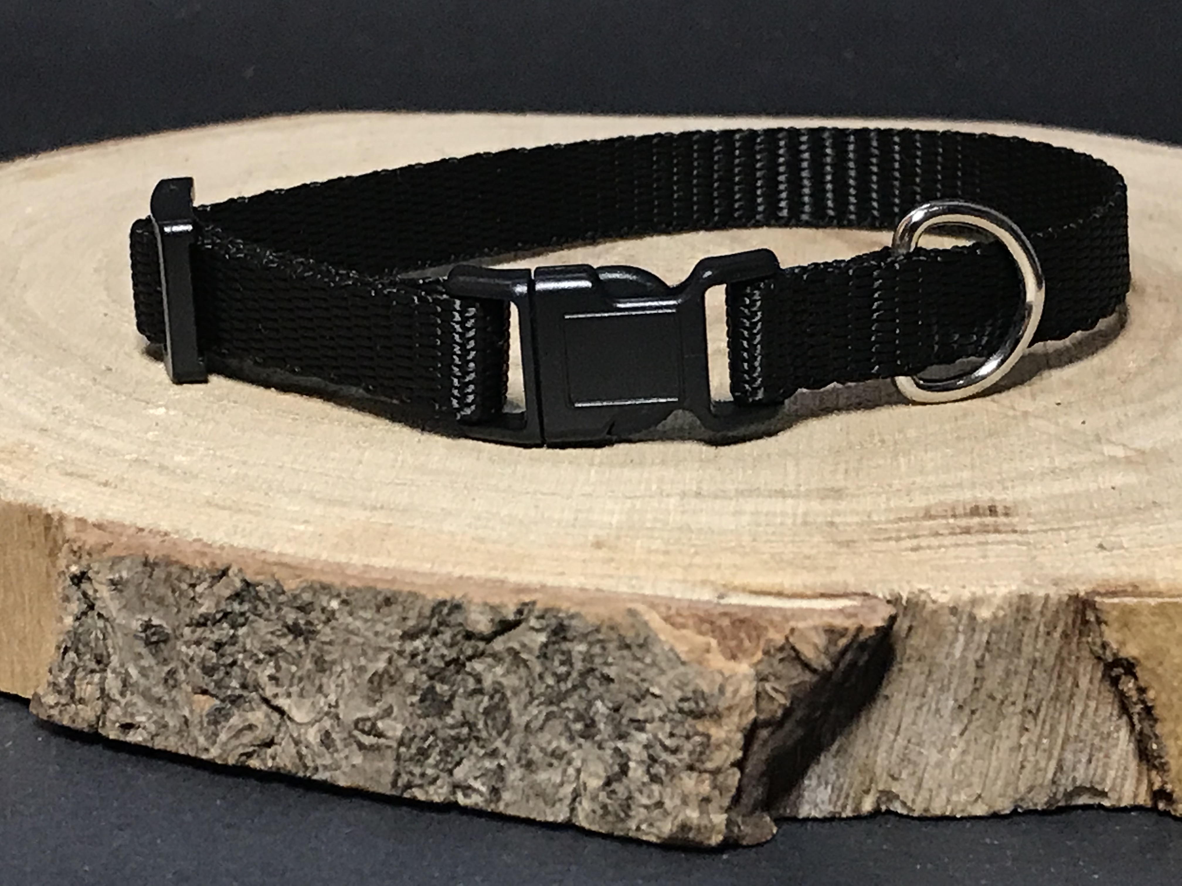 Palkar obojok z popruhu pre psov 25 cm x 10 mm čierna