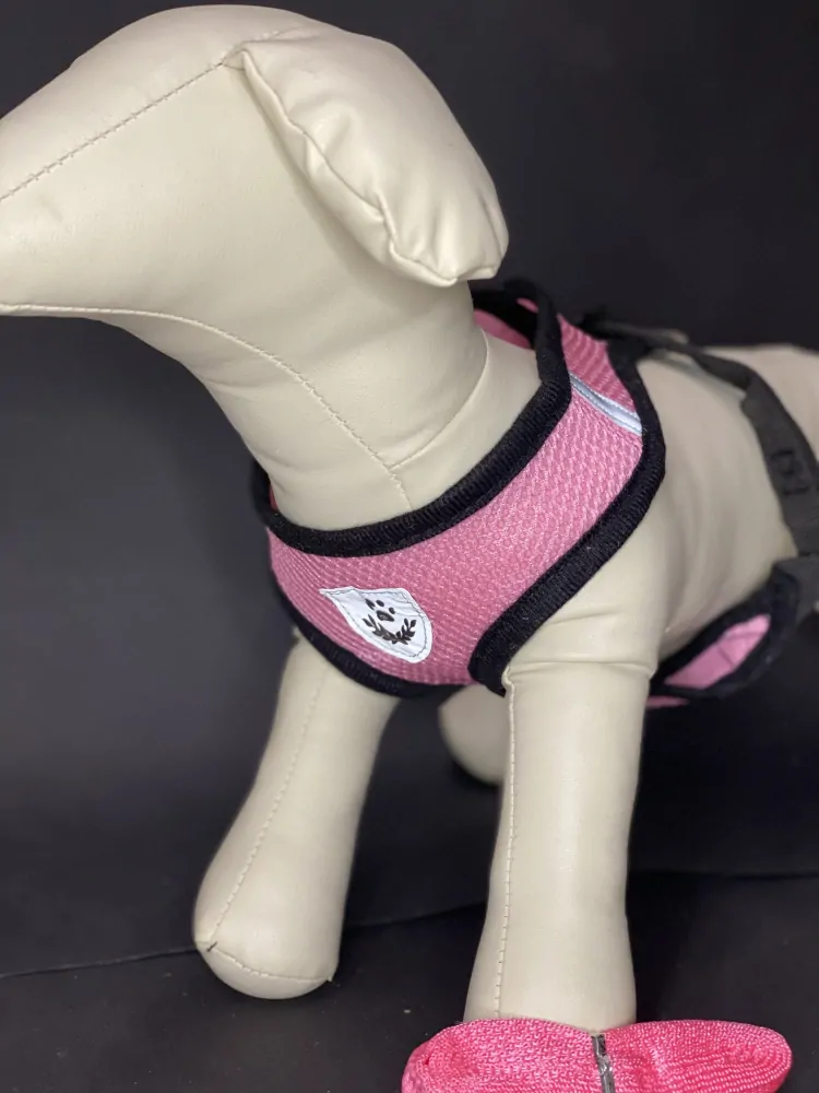 REFLEX Šírky pre psa s vodítkom L - růžové