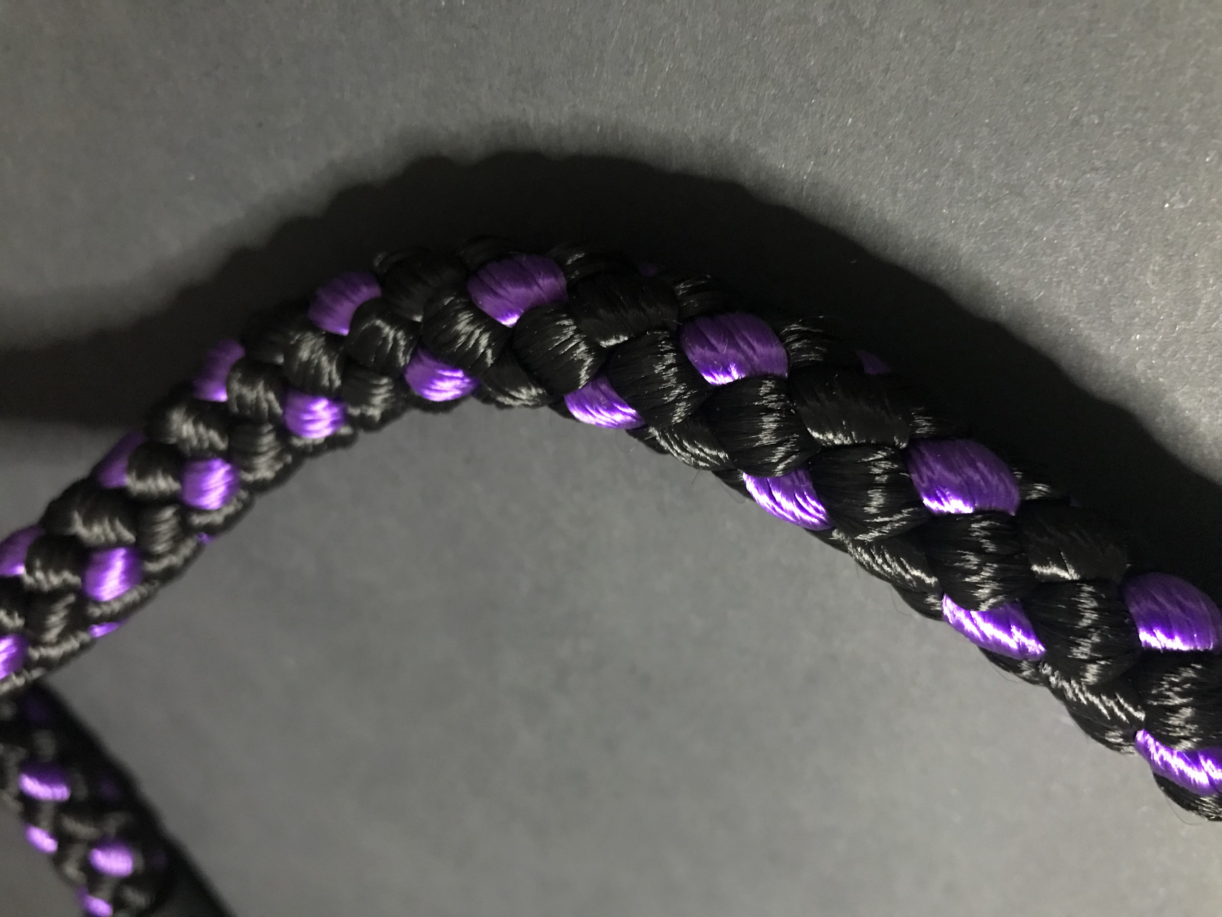 Palkar vodítko pre psov 150 cm x 14 mm čierno-fialová