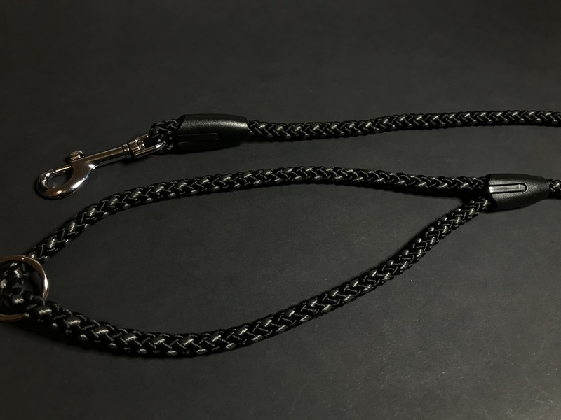 Palkar vodítko pre psov 150 cm x 8 mm čierno-šedá