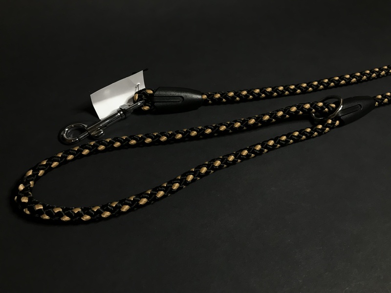 Palkar vodítko pre psov 150 cm x 8 mm čierno-béžová