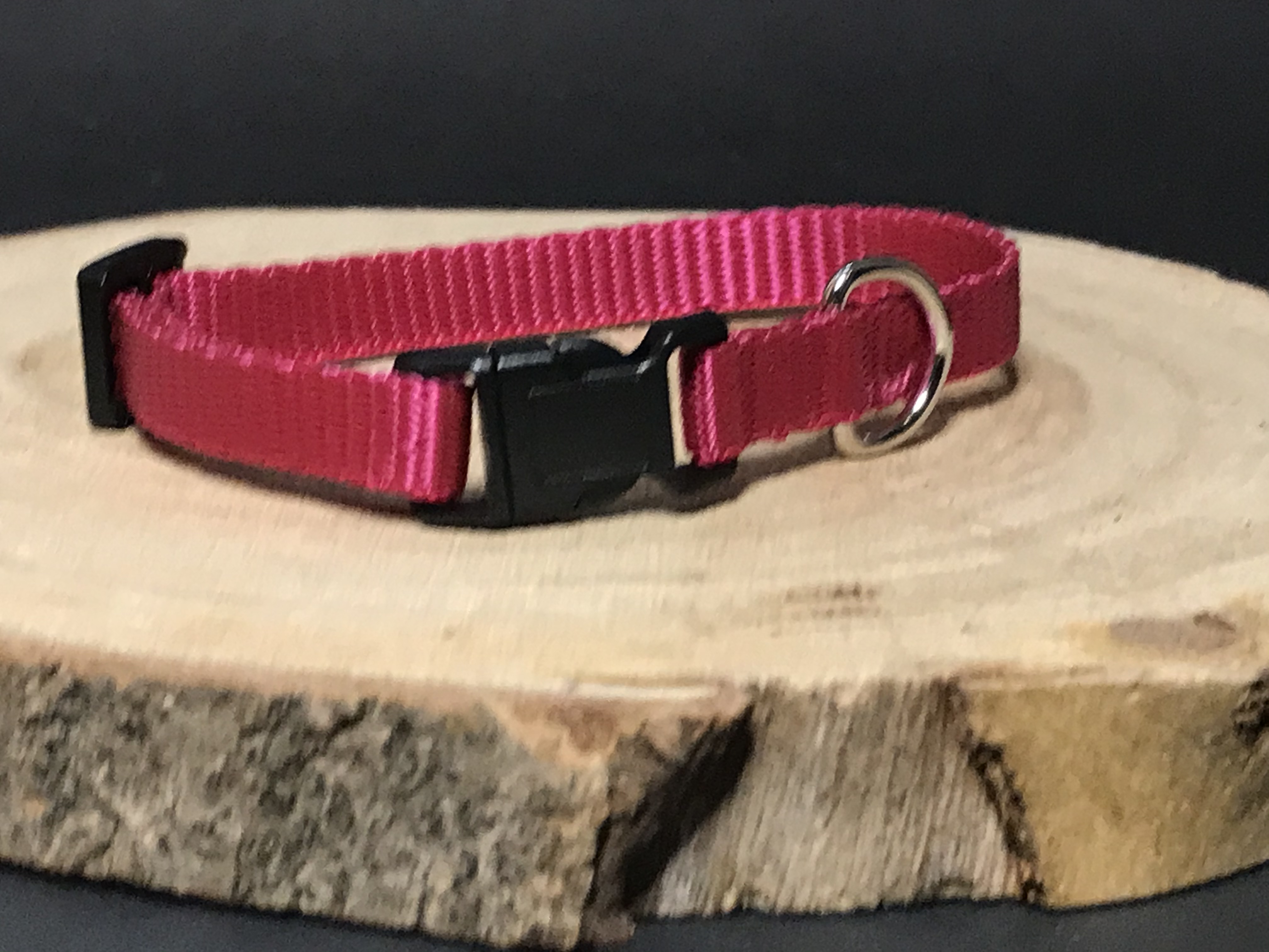 Palkar obojok z popruhu pre psov 25 cm x 10 mm fialová