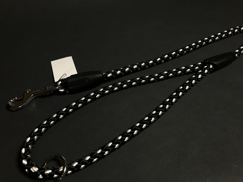 Palkar vodítko pre psov 150 cm x 8 mm čierno-biela