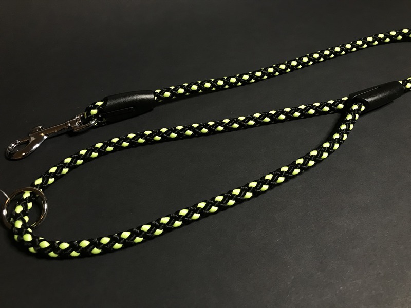 Palkar vodítko pre psov 150 cm x 8 mm čierno-fosforová