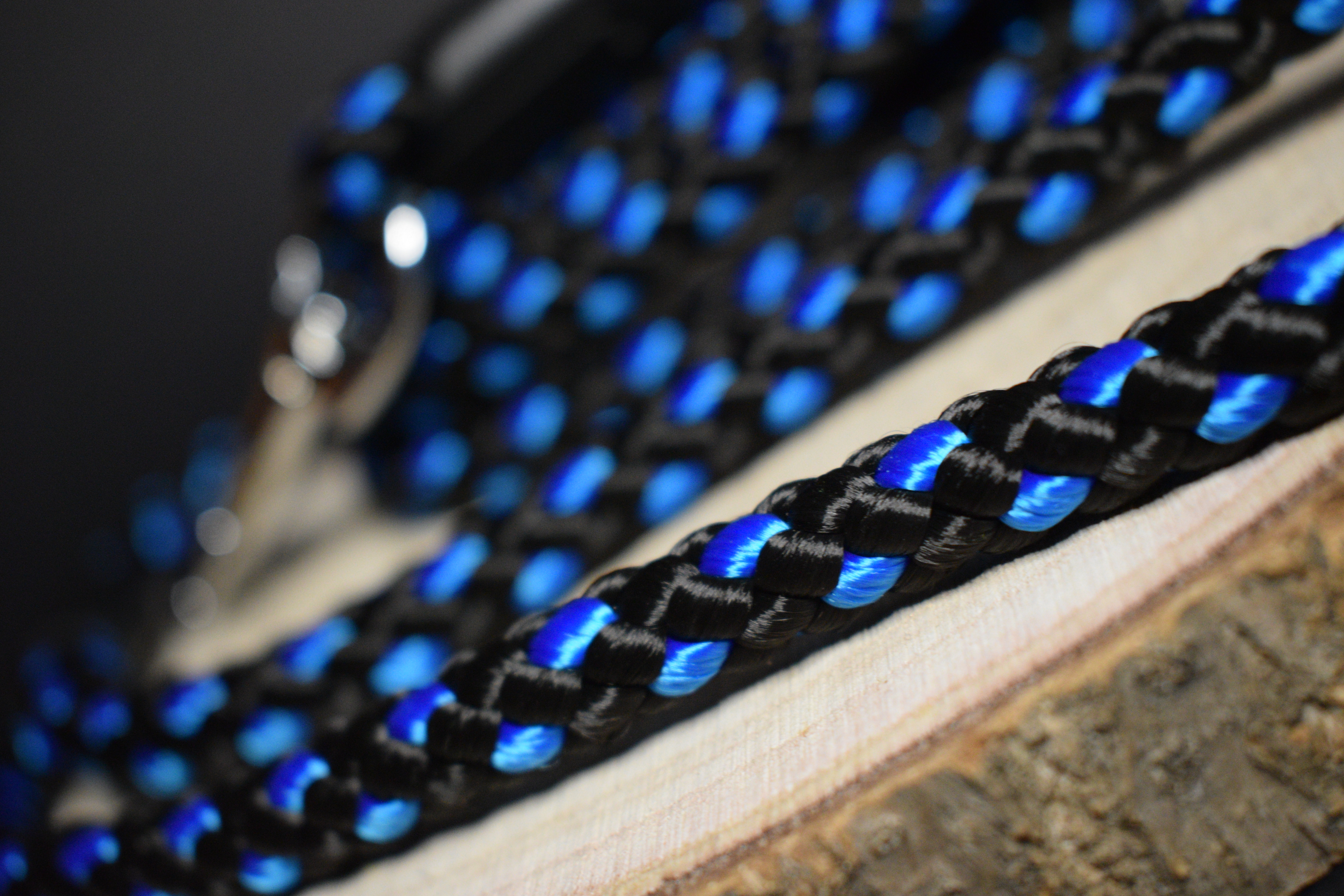 Palkar vodítko pre psov 150 cm x 10 mm čierno-modrá