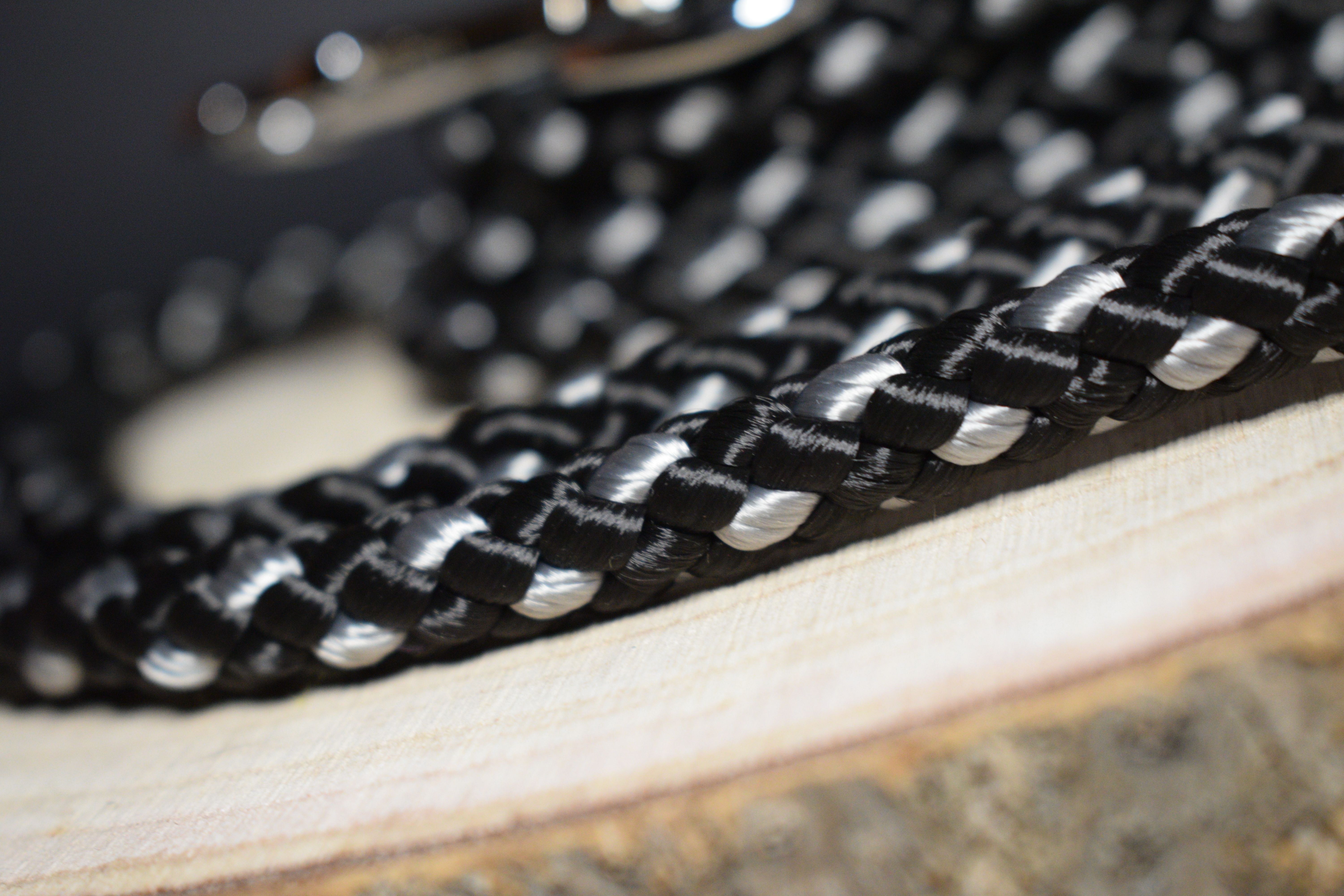 Palkar vodítko pre psov 150 cm x 10 mm čierno-šedá