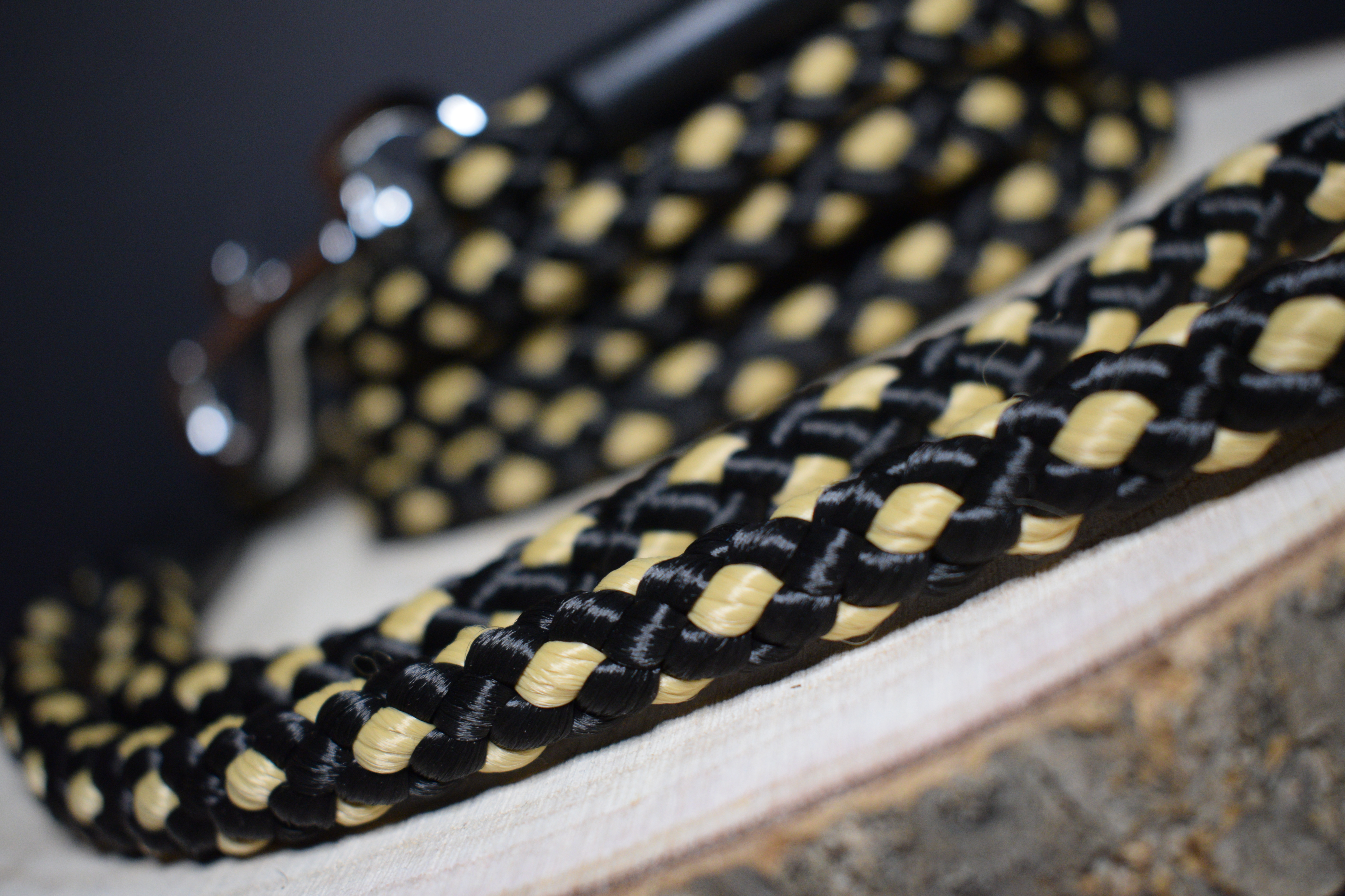 Palkar vodítko pre psov 150 cm x 10 mm čierno-béžová