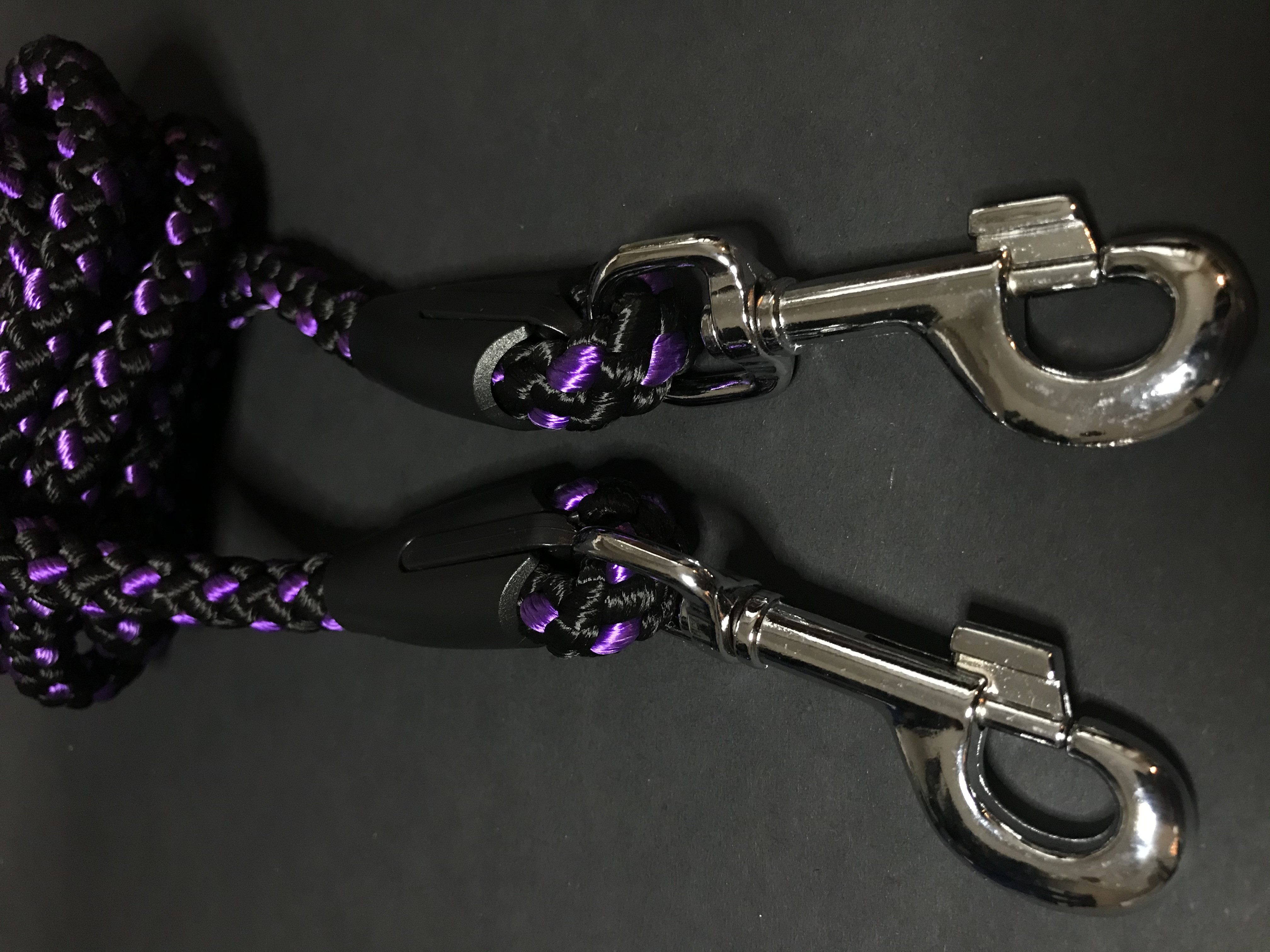 Palkar prepínacie vodítko pre psov 250 cm x 14 mm čierno-fialová