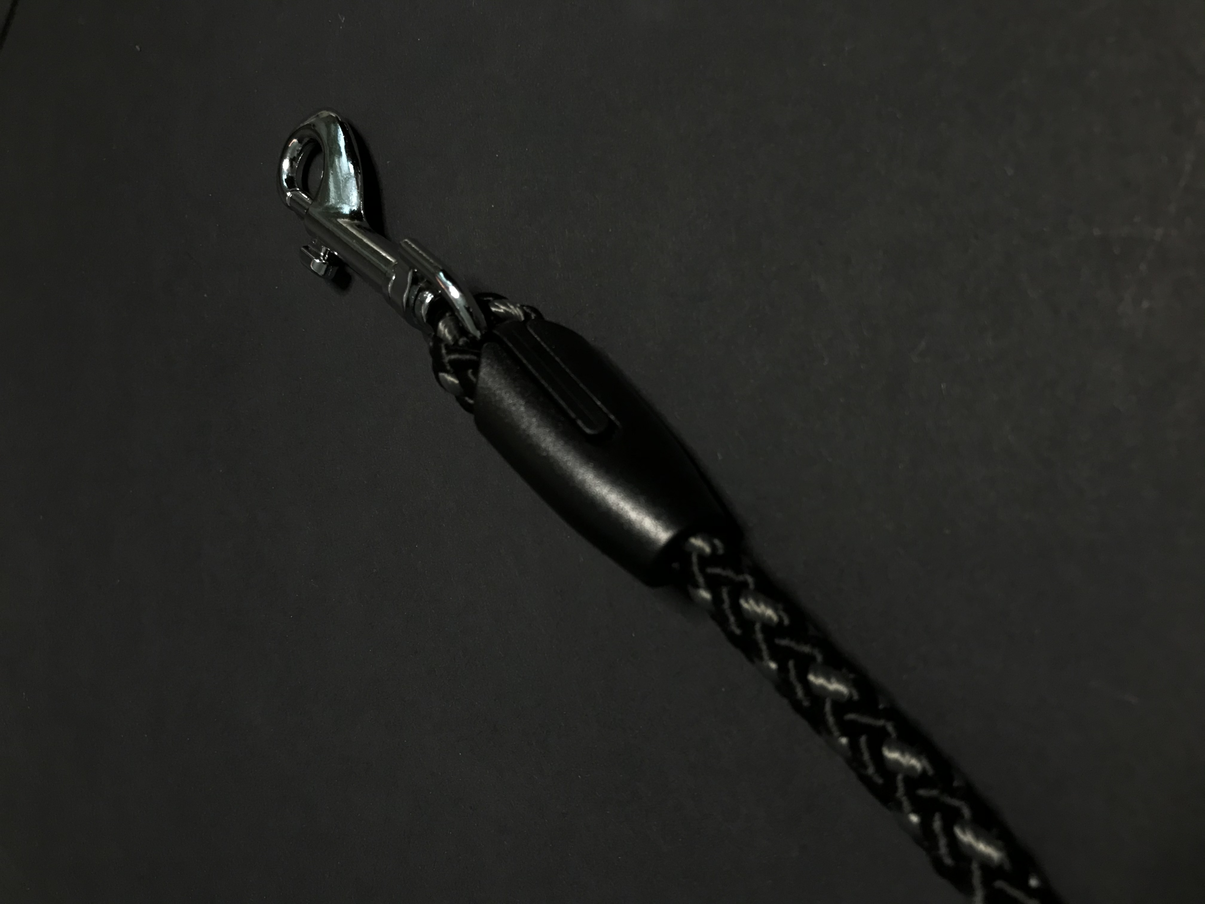 Palkar prepínacie vodítko pre psov 250 cm x 8 mm čierno-sivá