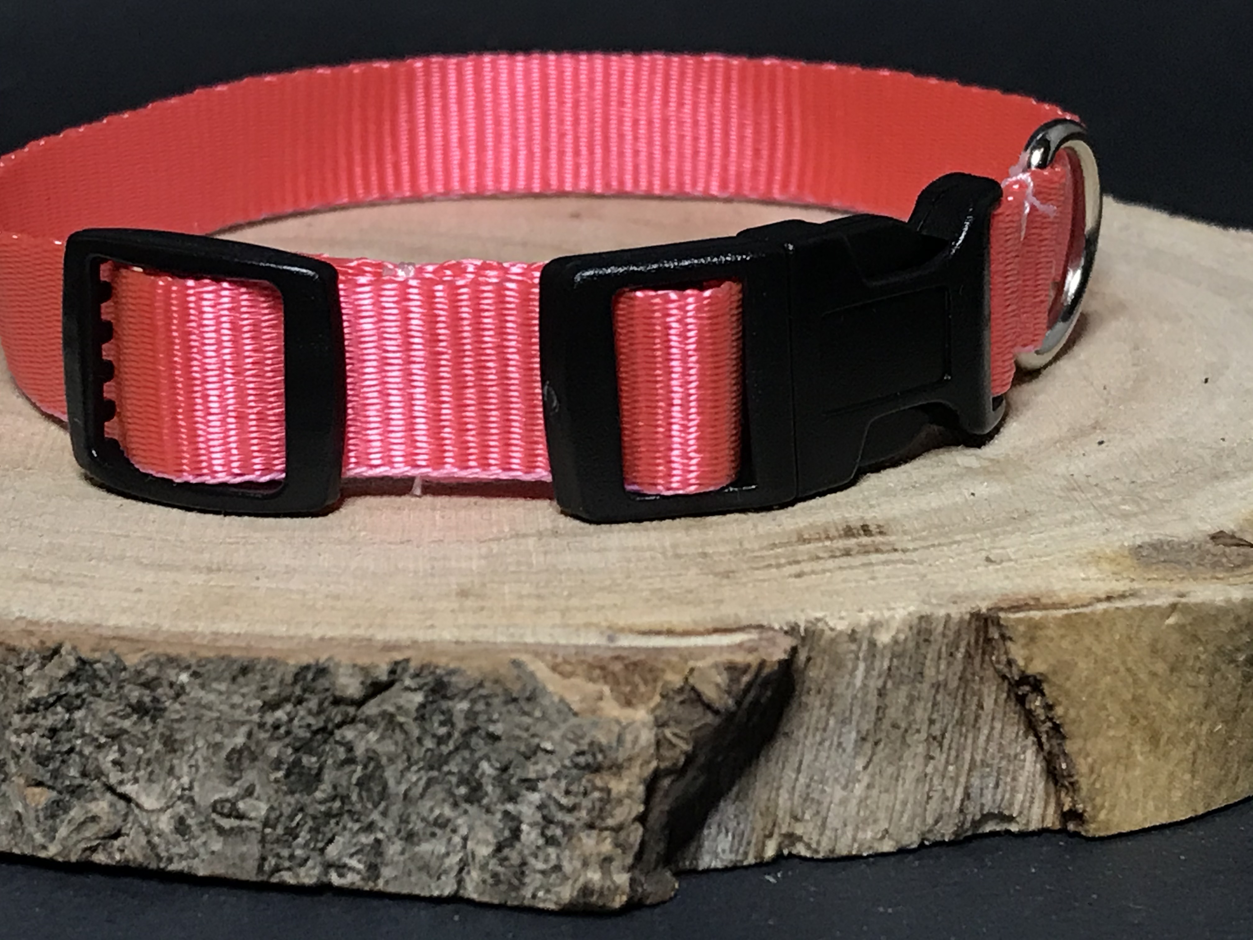 Palkar obojok z popruhu pre psov 35 cm x 16 mm ružová