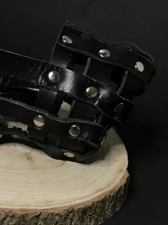 Palkar kožený náhubok pre psov veľ. 1 20 cm x 6 cm čierna