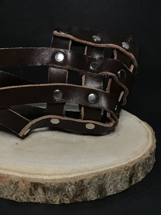 Palkar kožený náhubok pre psov veľ. 1 20 cm x 6 cm hnedá