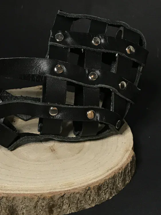 Palkar kožený náhubok pre psov veľ. 2 24 cm x 7 cm čierna