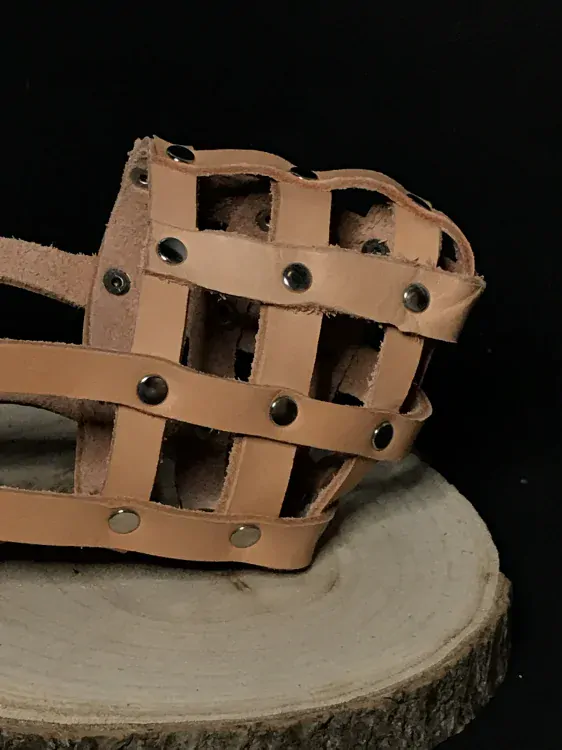 Palkar kožený náhubok pre psov veľ. 2 24 cm x 7 cm prírodný