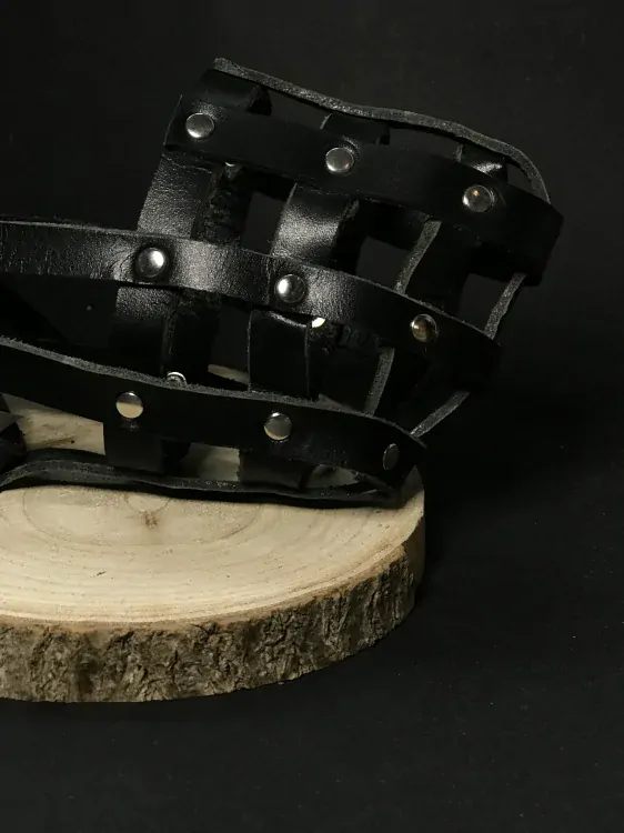 Palkar kožený náhubok pre psov veľ. 3 28 cm x 8 cm čierna