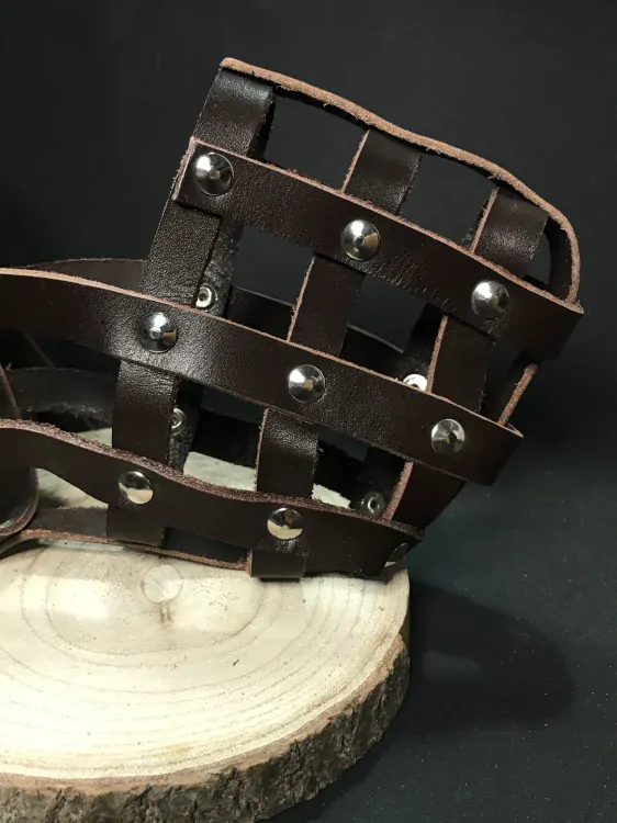 Palkar kožený náhubok pre psov veľ. 4 32 cm x 9 cm hnedá