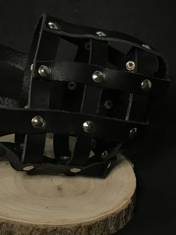 Palkar kožený náhubok pre psov veľ. 5 36 cm x 10 cm čierna