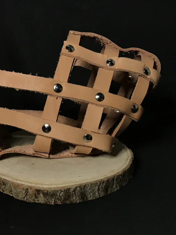 Palkar kožený náhubok pre psov veľ. 6 40 cm x 11 cm prírodný