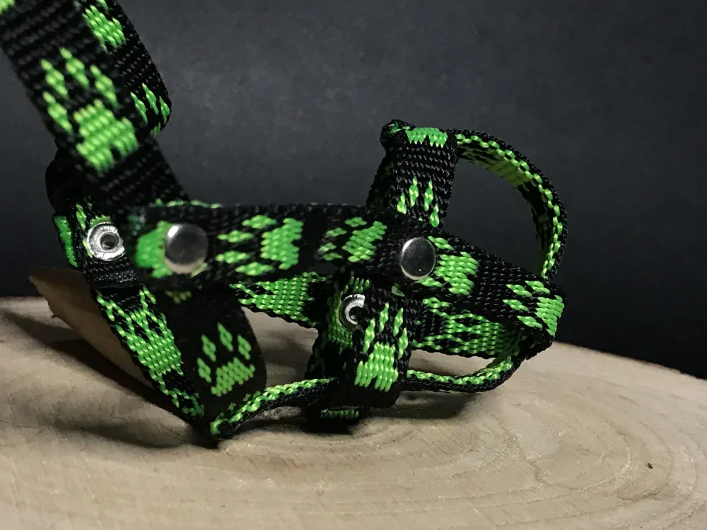 Palkar nylonový náhubok pre psov veľ. 0 12 cm x 3 cm čierno-zelená