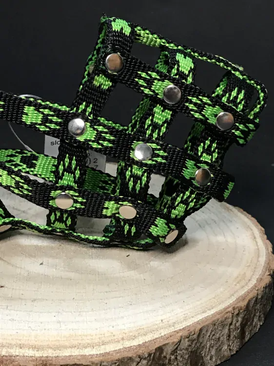 Palkar nylonový náhubok pre psov veľ. 1 18 cm x 6 cm čierno-zelená