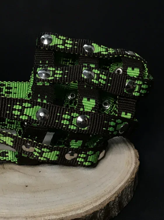 Palkar nylonový náhubok pre psov veľ. 3 26 cm x 9,5 cm čierno-zelená