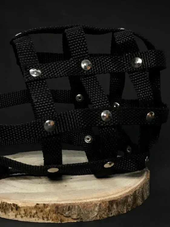 Palkar nylonový náhubok pre psov veľ. 6 36 cm x 12 cm čierna