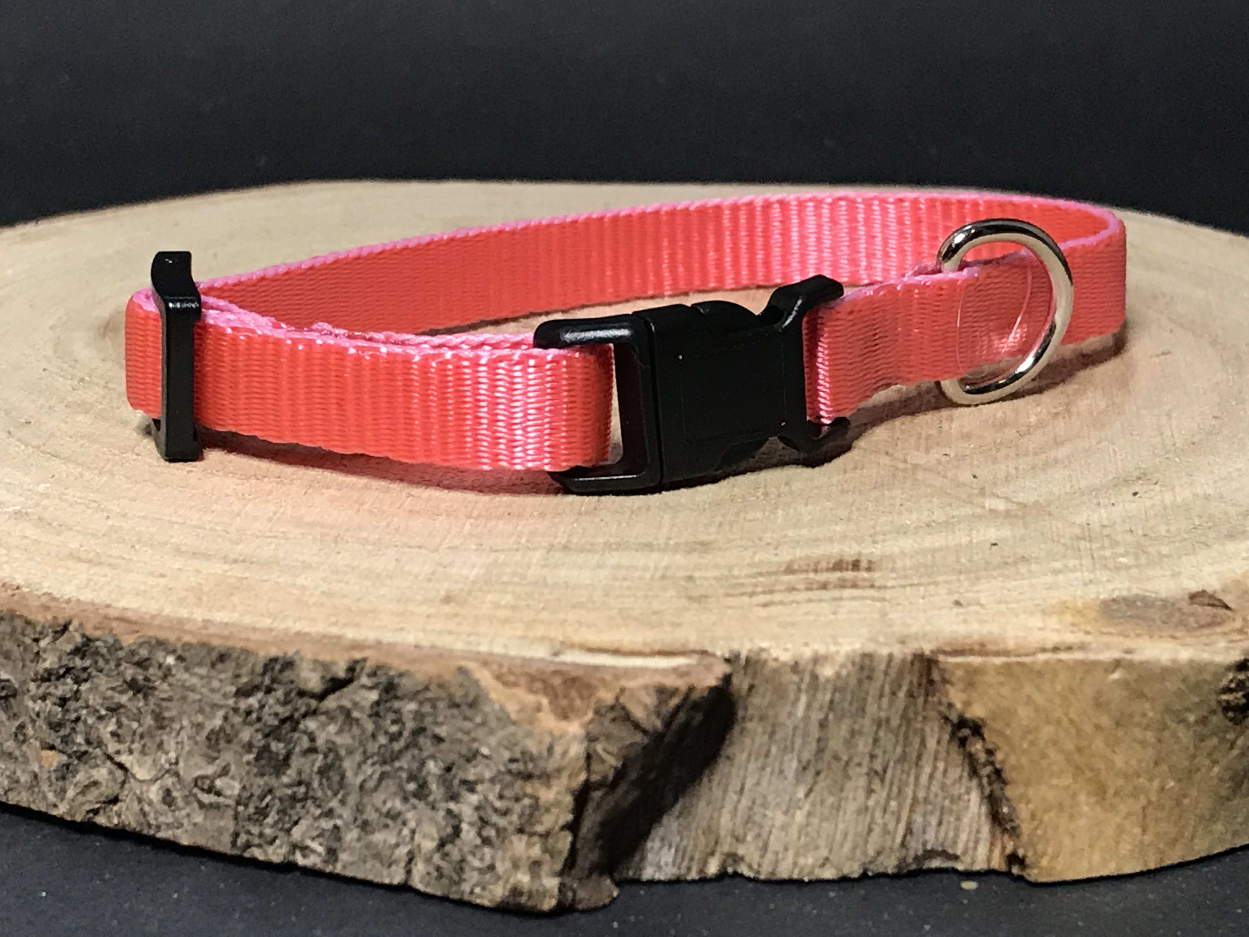 Palkar obojok z popruhu pre psov 25 cm x 10 mm ružová