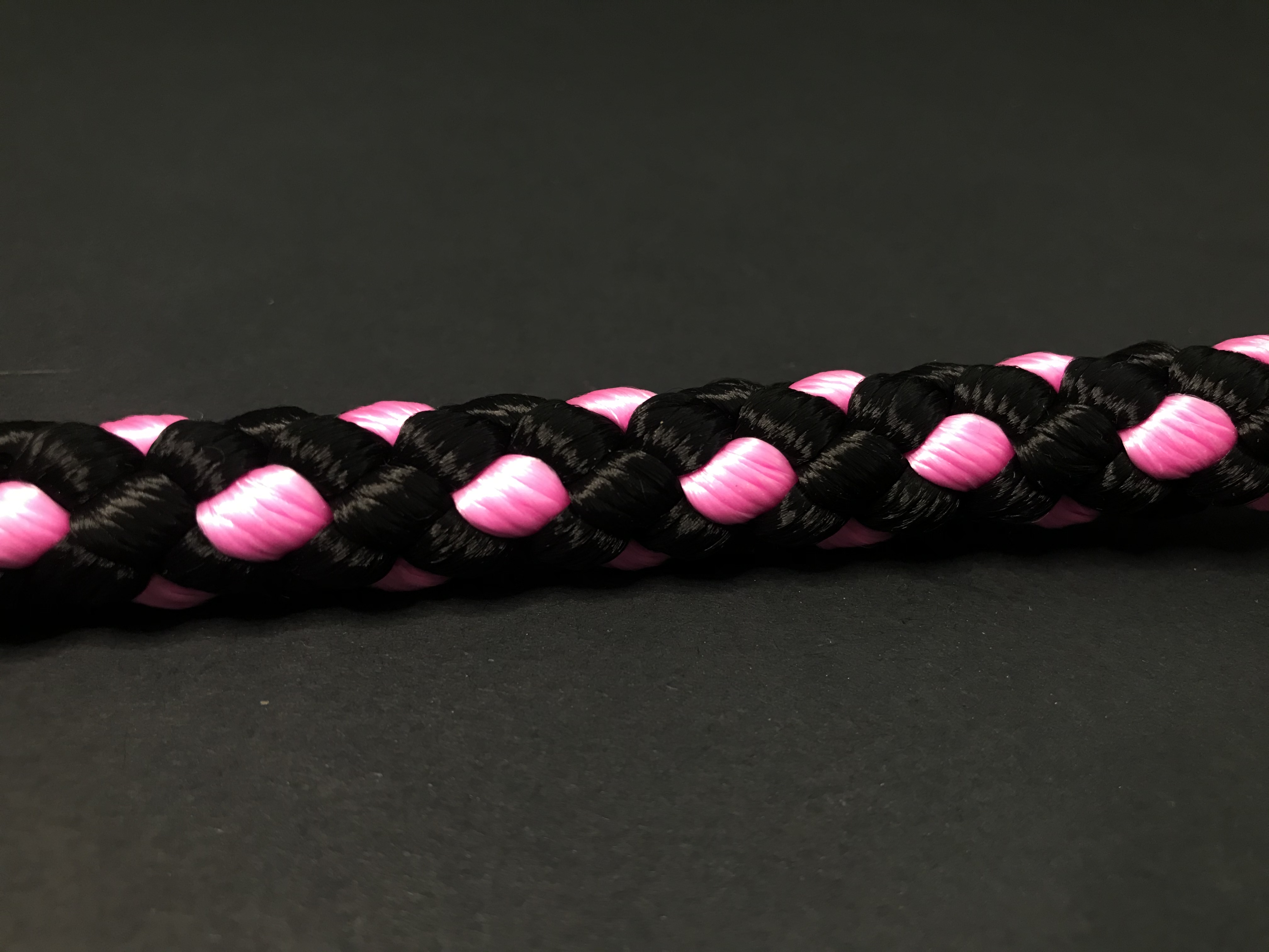 Palkar vodítko rozdvojka pre psov 50 cm x 14 mm čierno-ružová