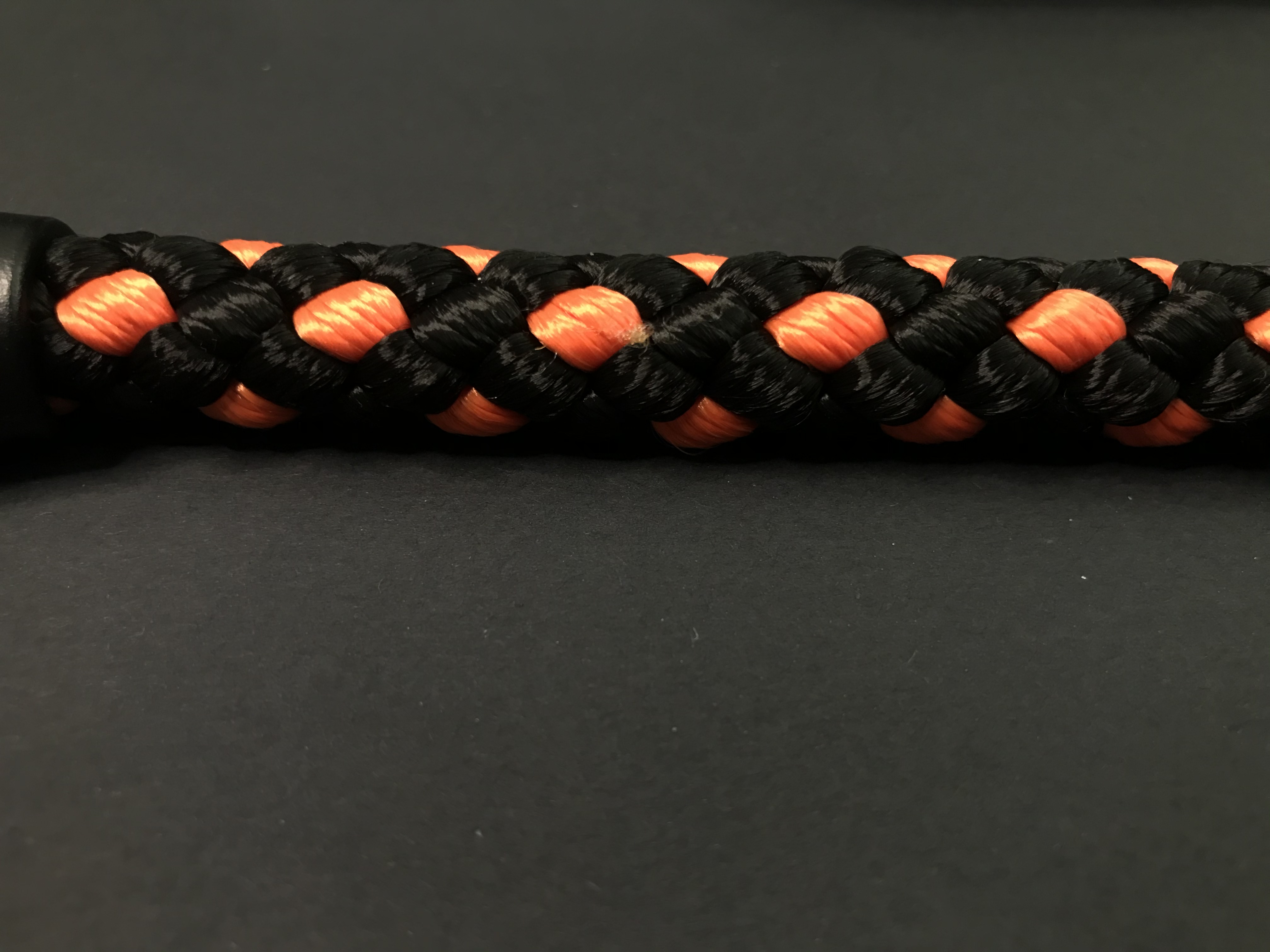 Palkar vodítko rozdvojka pre psov 50 cm x 14 mm čierno-oranžová