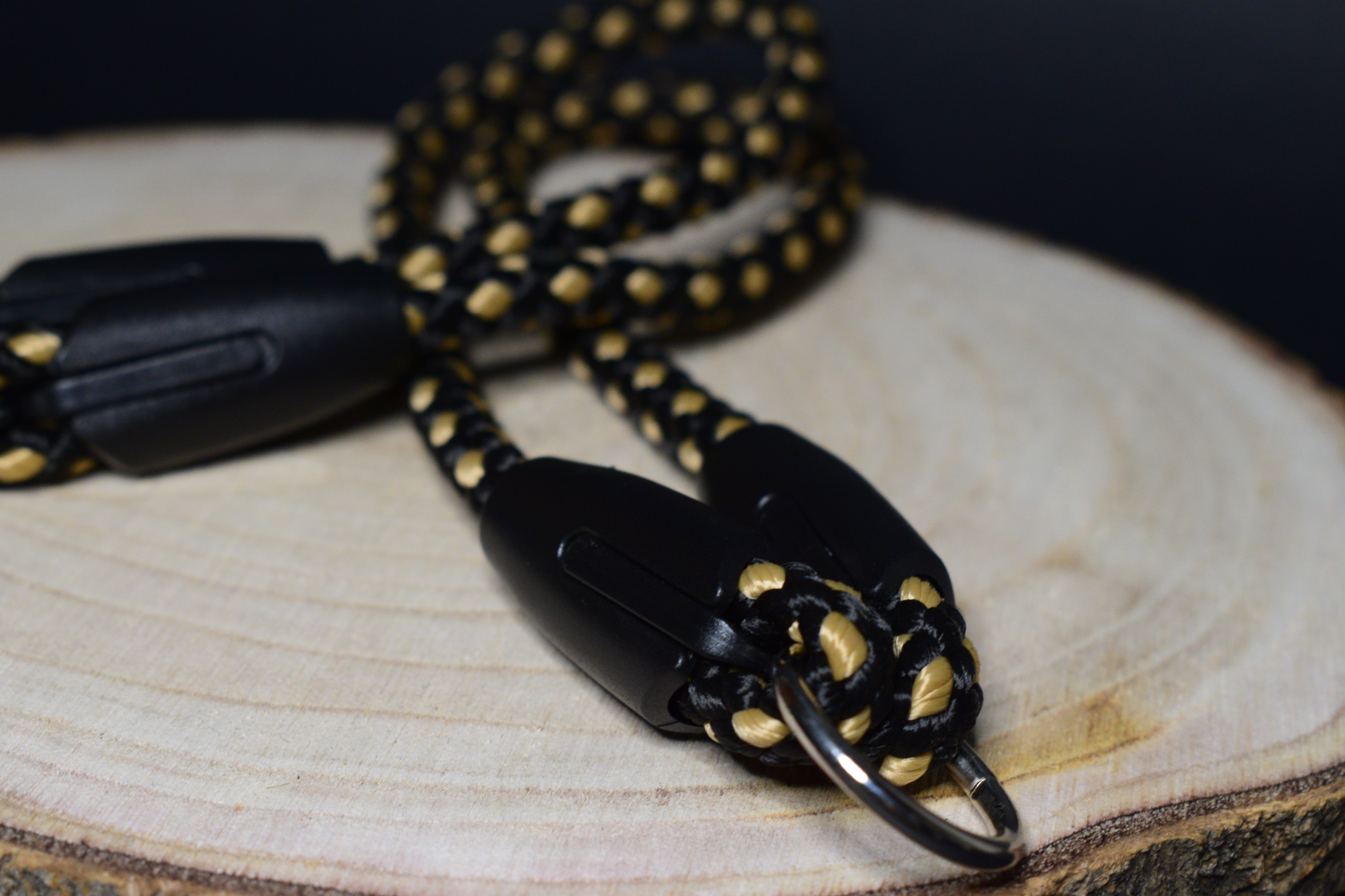 Palkar vodítko rozdvojka pre psov 40 cm x 8 mm čierno-béžová