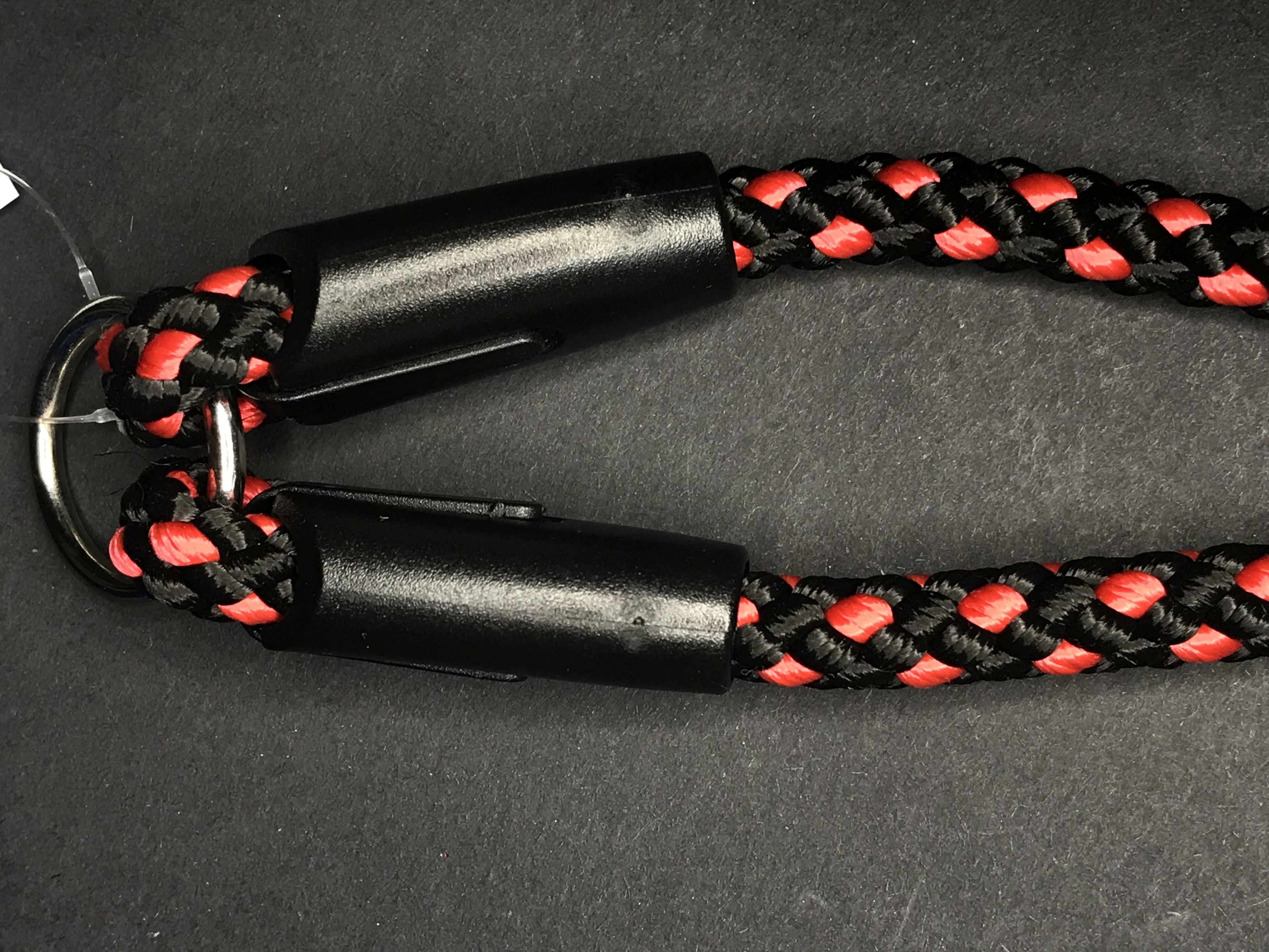 Palkar vodítko rozdvojka pre psov 40 cm x 8 mm čierno-červená